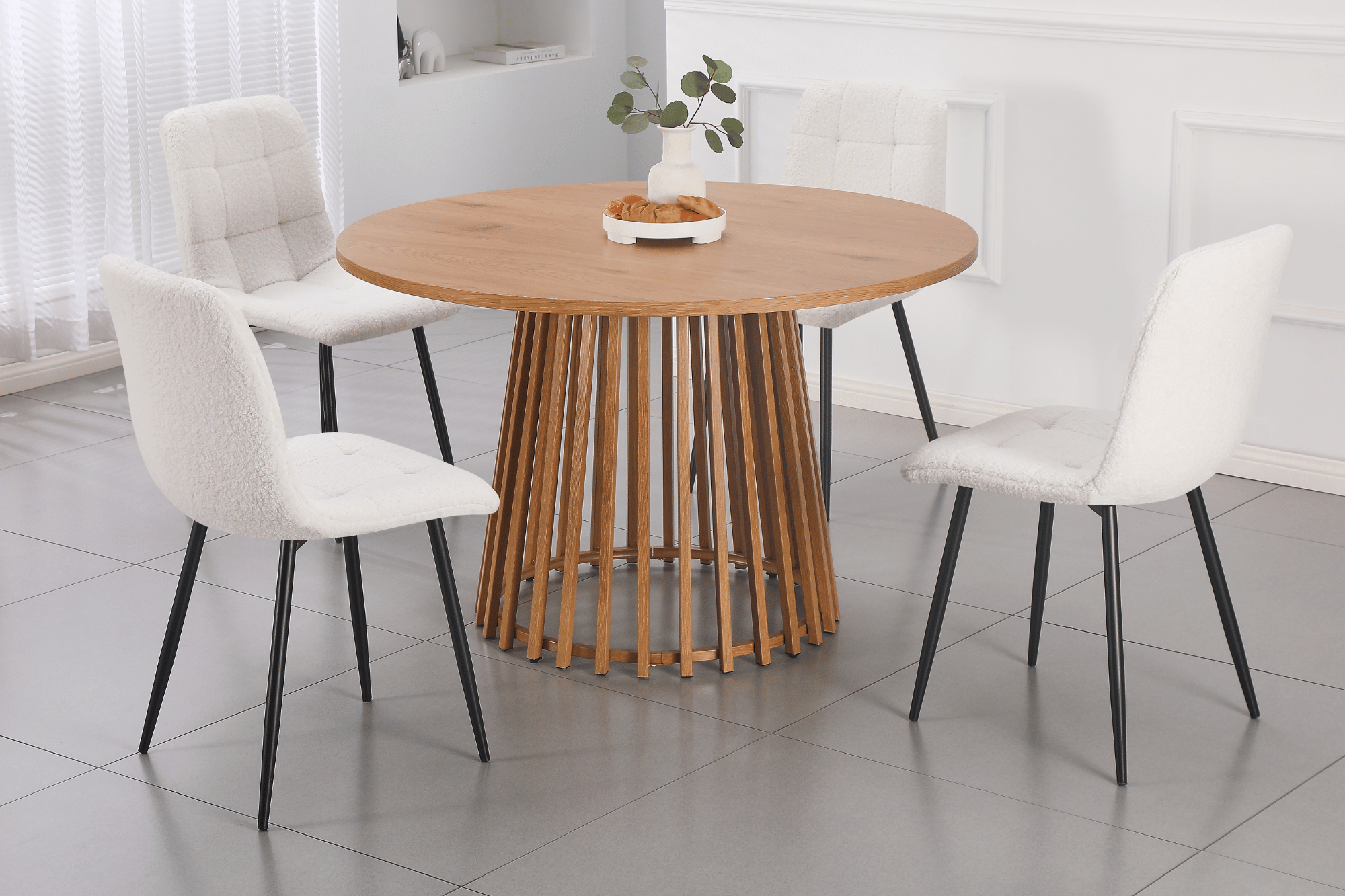 Table à manger ronde en bois - ALFORD