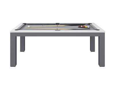 Table à manger convertible en billard blanc et gris