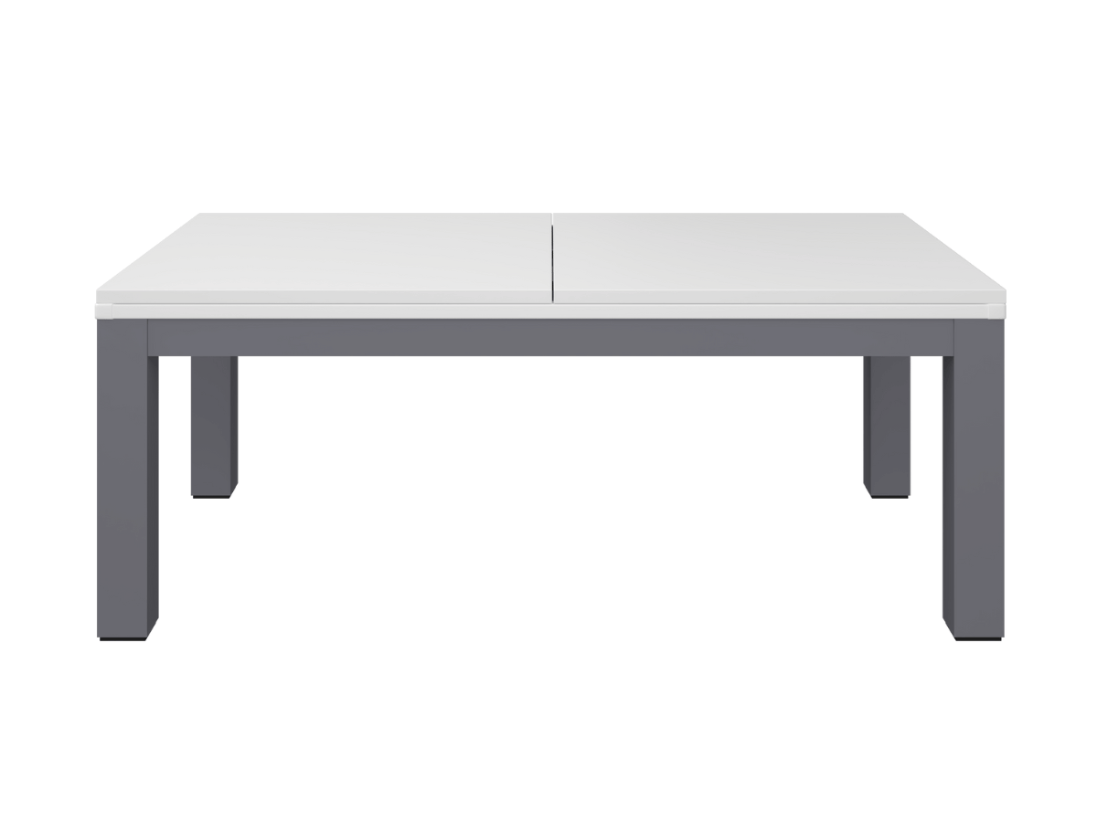 Table à manger convertible en billard blanc et gris