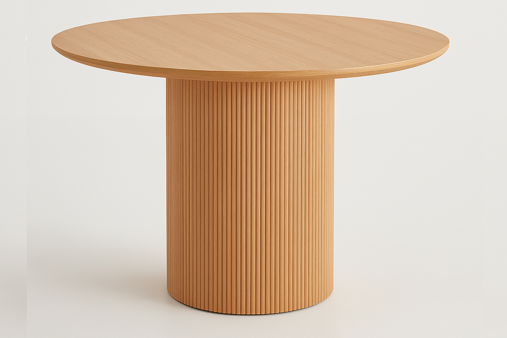 Table à manger ronde Pascal – Design moderne en MDF finition bois – Ø120 cm