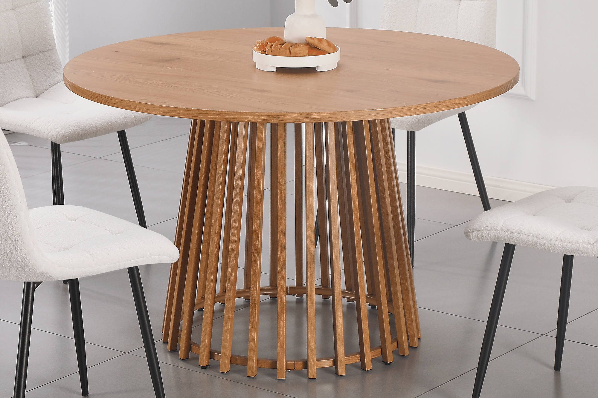 Table à manger ronde en bois - ALFORD