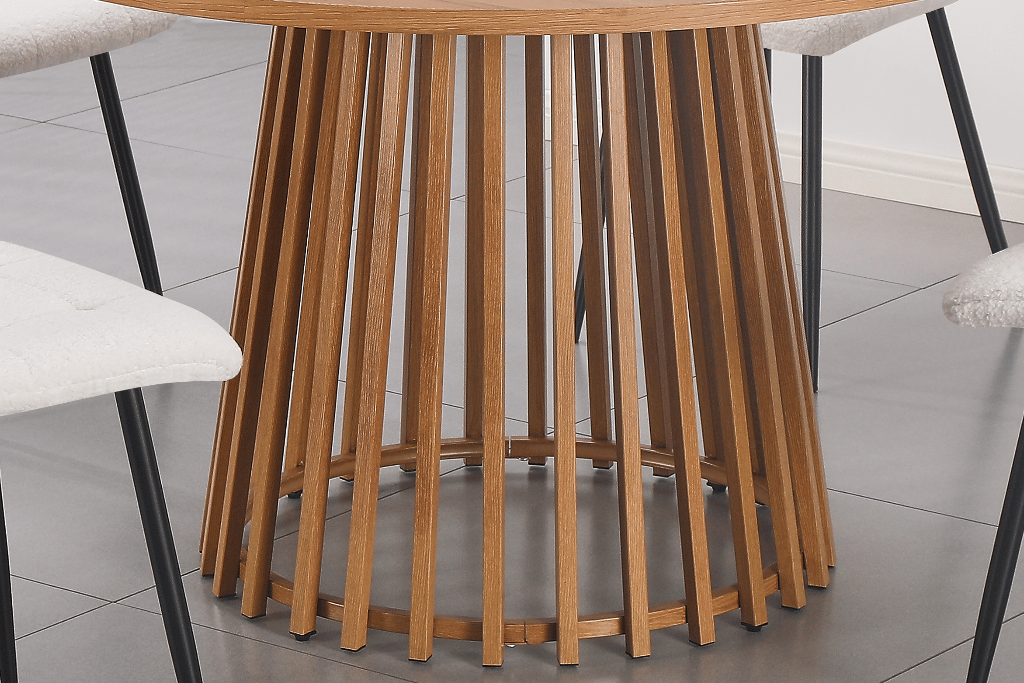Table à manger ronde en bois - ALFORD