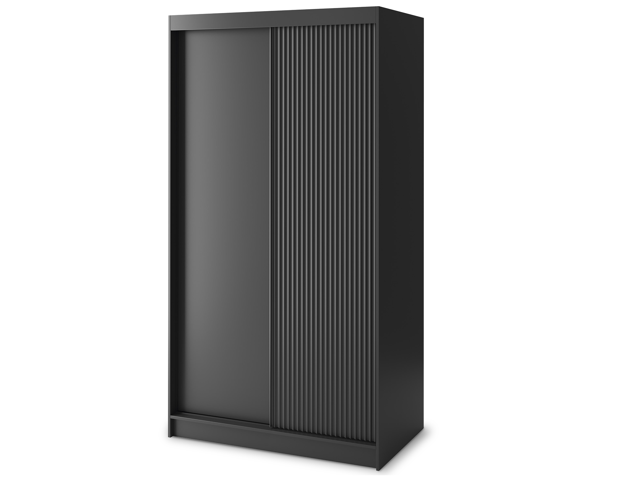 Armoire Dressing Coulissante 120 & 180 cm – Noir ou Blanc – Miroir Optionnel - RAVENTO