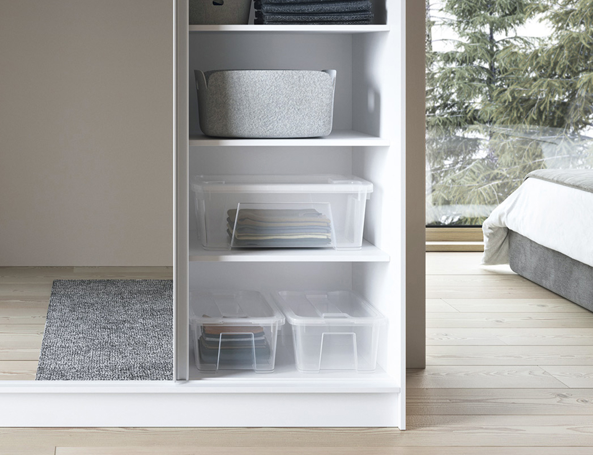 Armoire Dressing Coulissante 120 & 180 cm – Noir ou Blanc – Miroir Optionnel - RAVENTO