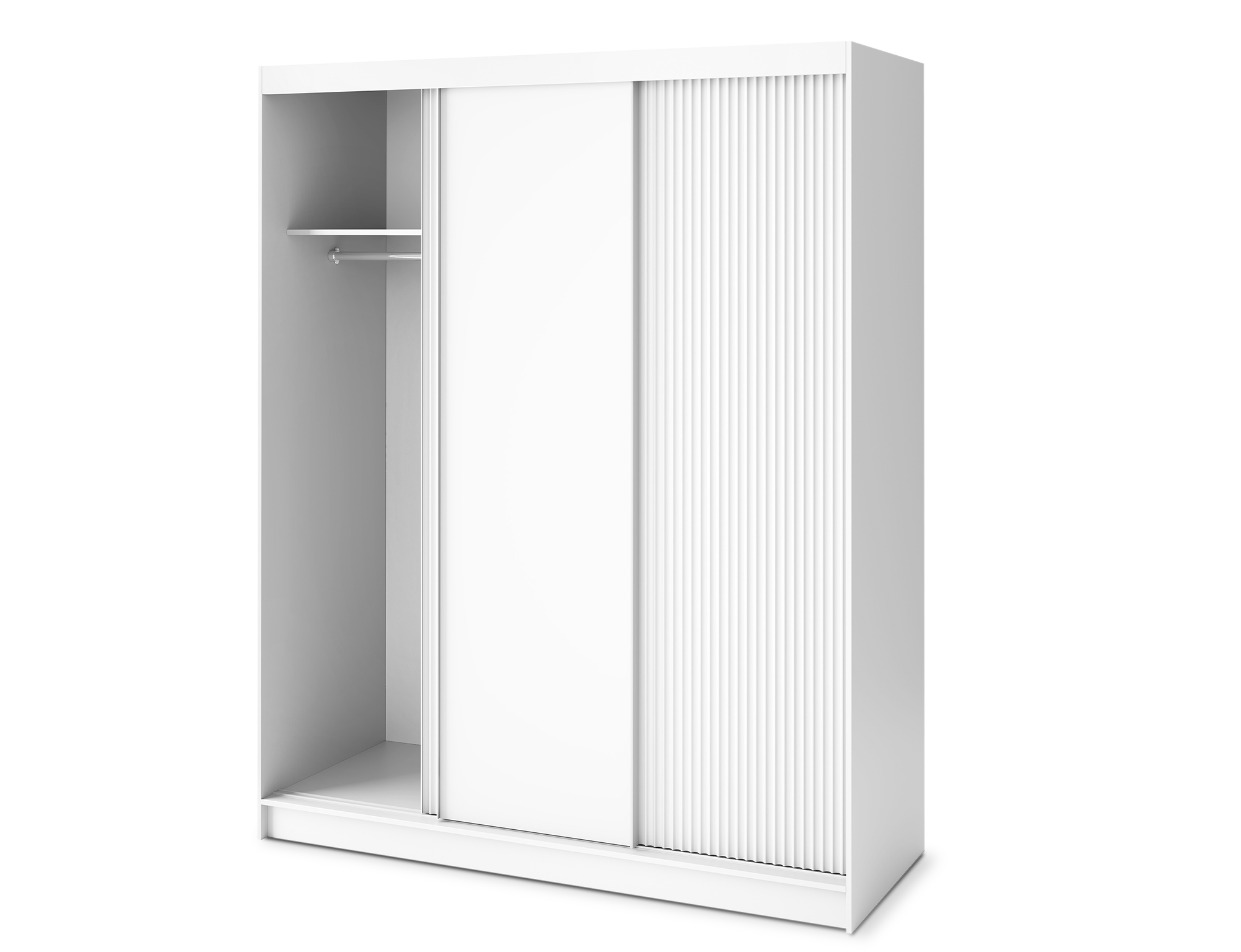 Armoire Dressing Coulissante 120 & 180 cm – Noir ou Blanc – Miroir Optionnel - RAVENTO