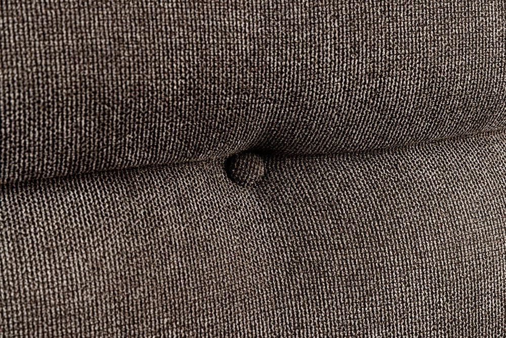 Banquette moderne BIG GEORGE 160cm taupe tissu plat ressorts ensachés noir