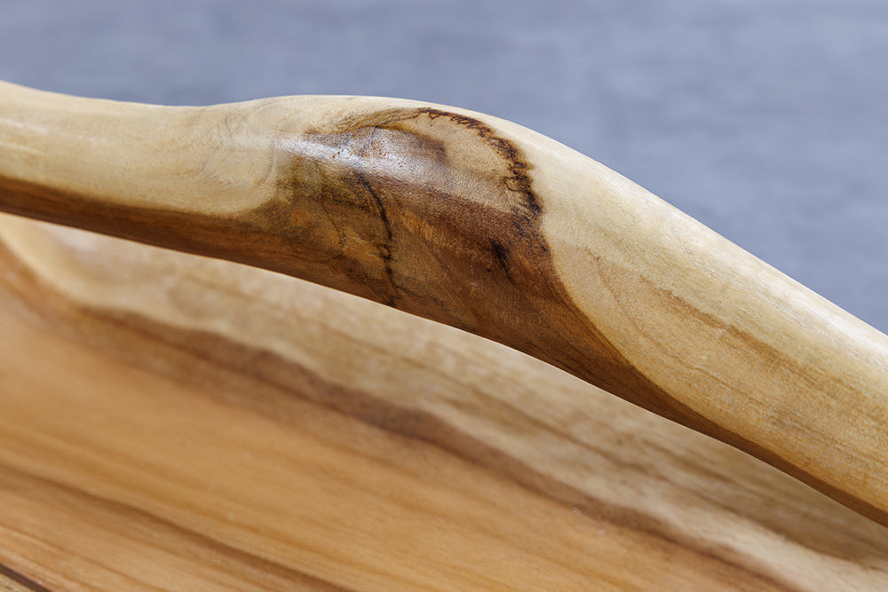 Bol en bois massif BALI 60cm teck avec manche en grain naturel