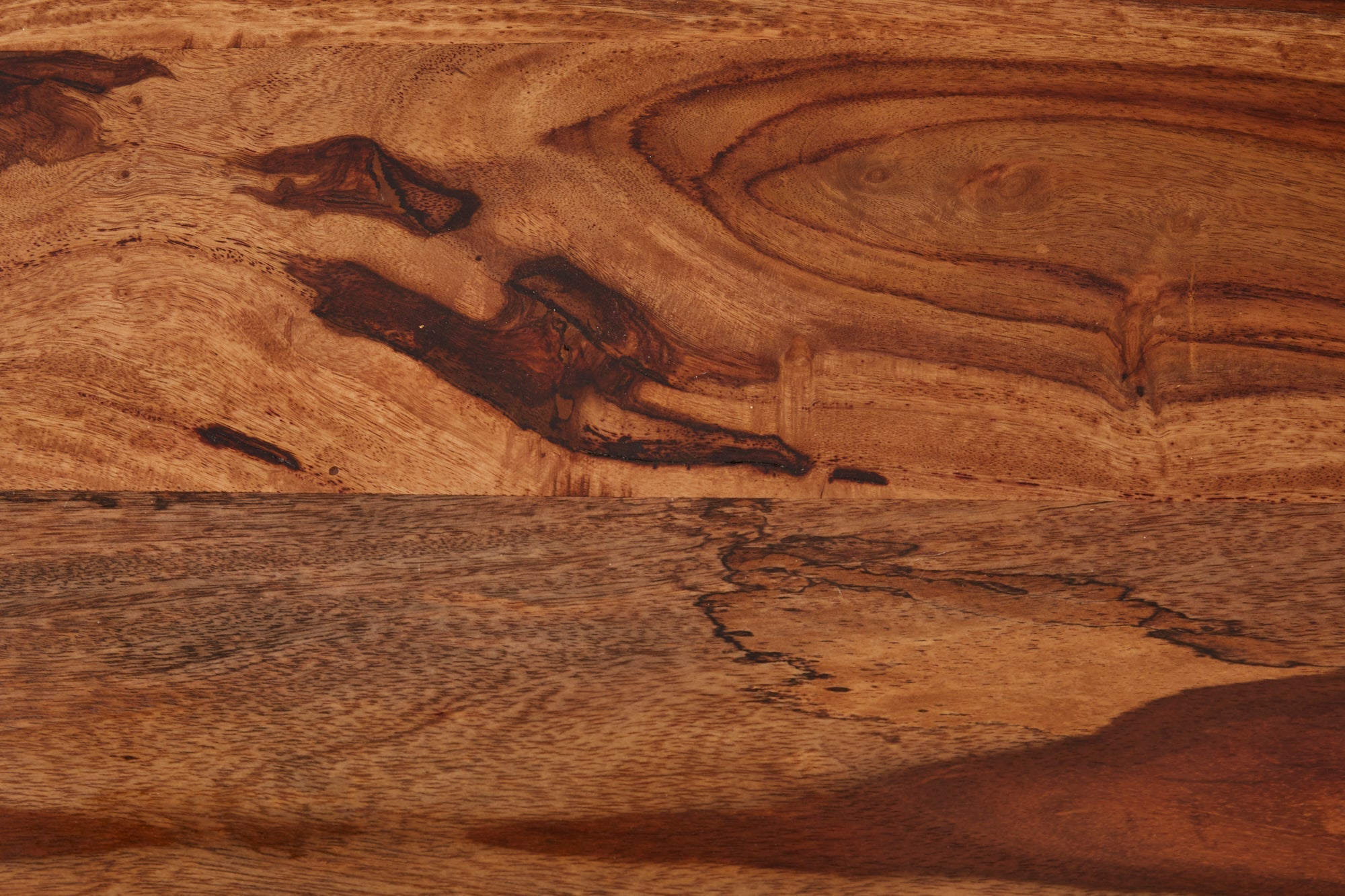 Buffet en bois massif AMAZONAS 150cm bord sapin marron structure métal noir