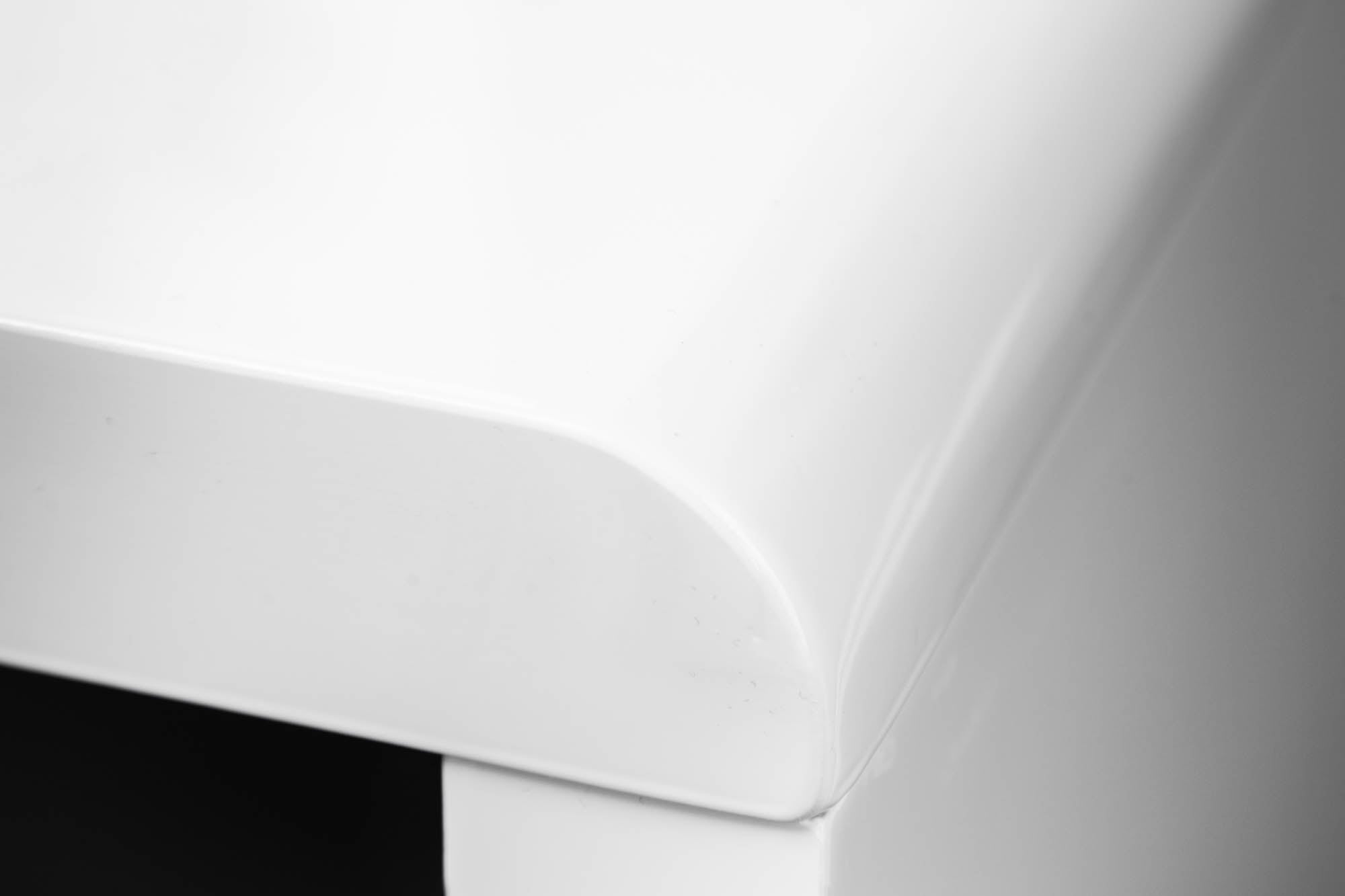 Bureau design FAST TRADE 120cm table de bureau blanc brillant