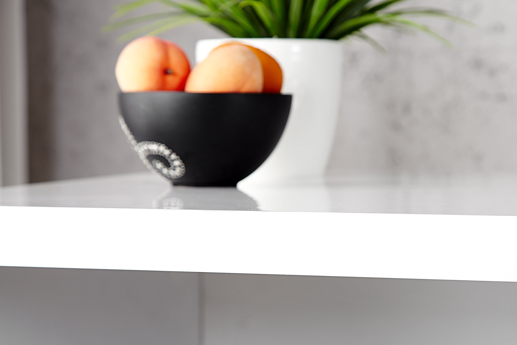 Bureau design FAST TRADE 140cm table de bureau blanc brillant