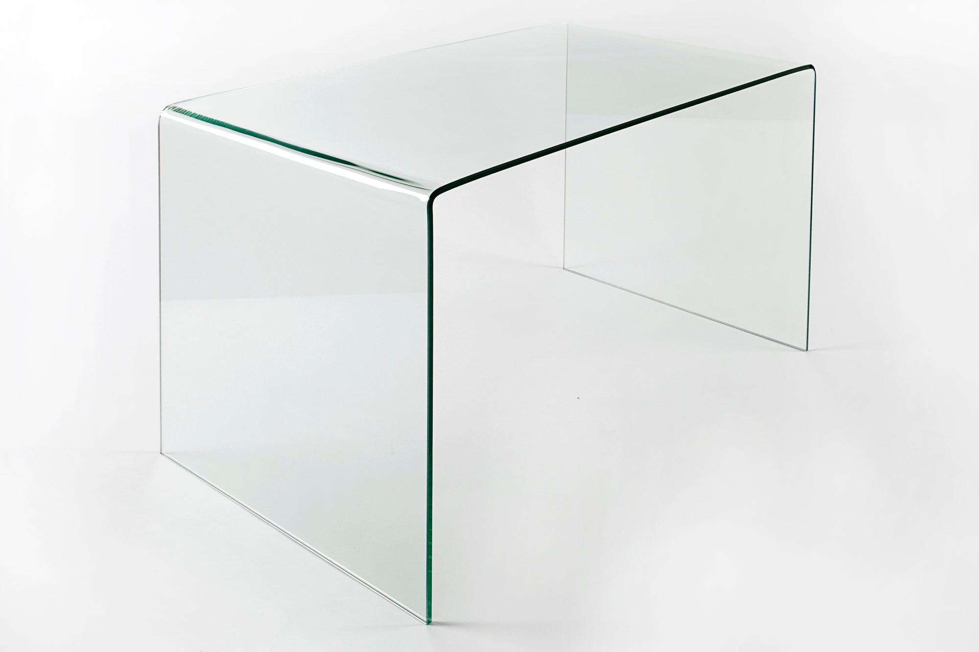 Bureau en verre extravagant FANTOME 120cm table à manger transparente table tout en verre