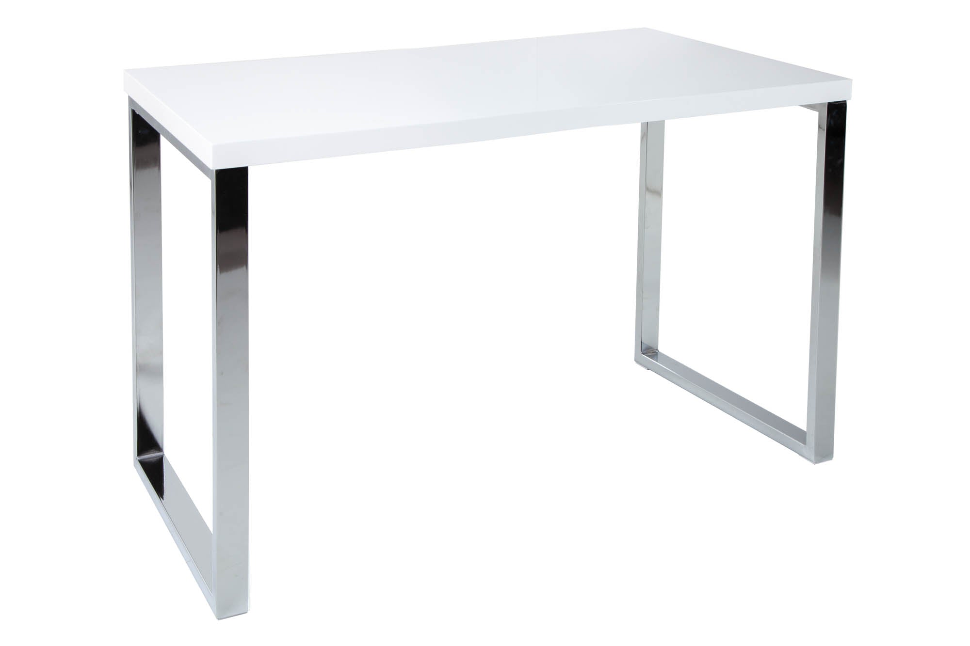 Bureau moderne WHITE DESK Table de bureau blanc brillant 120 cm