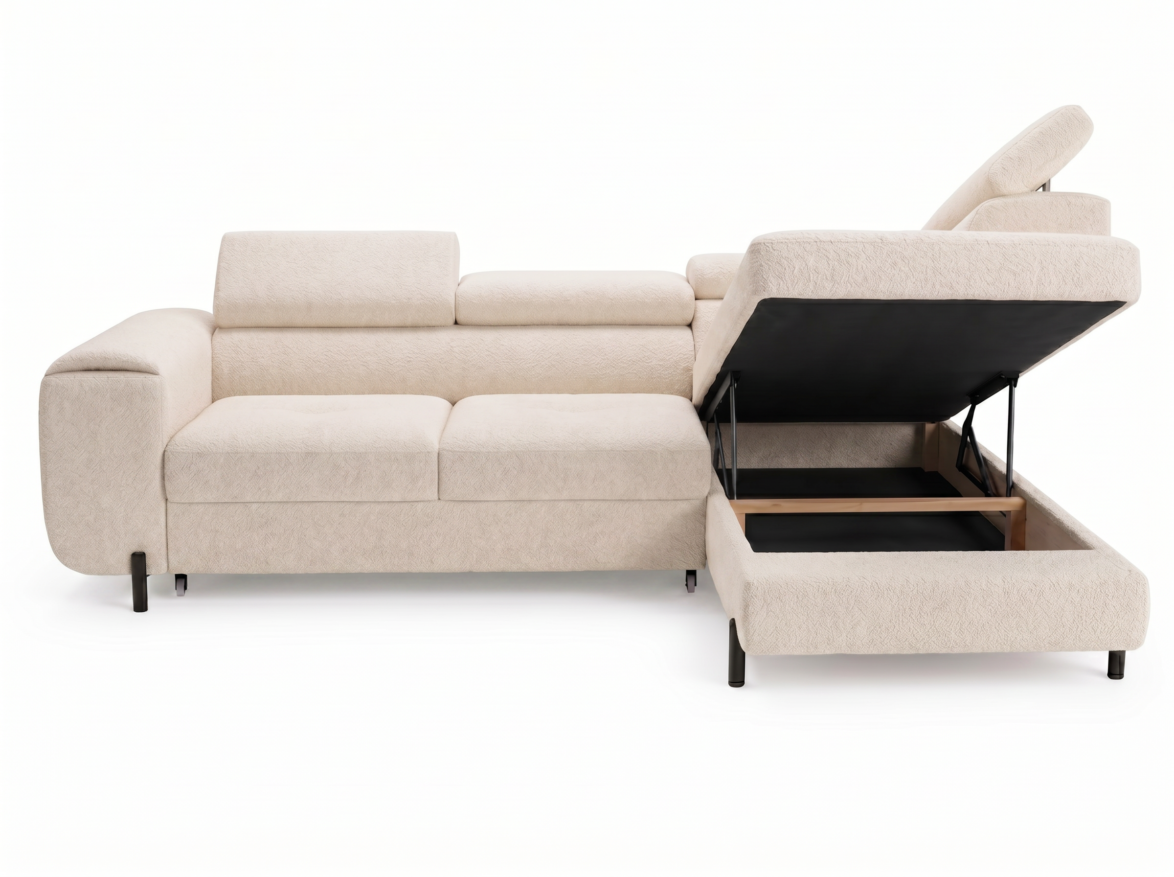 Canapé d'angle convertible Iéna – Boucle beige – photo 11