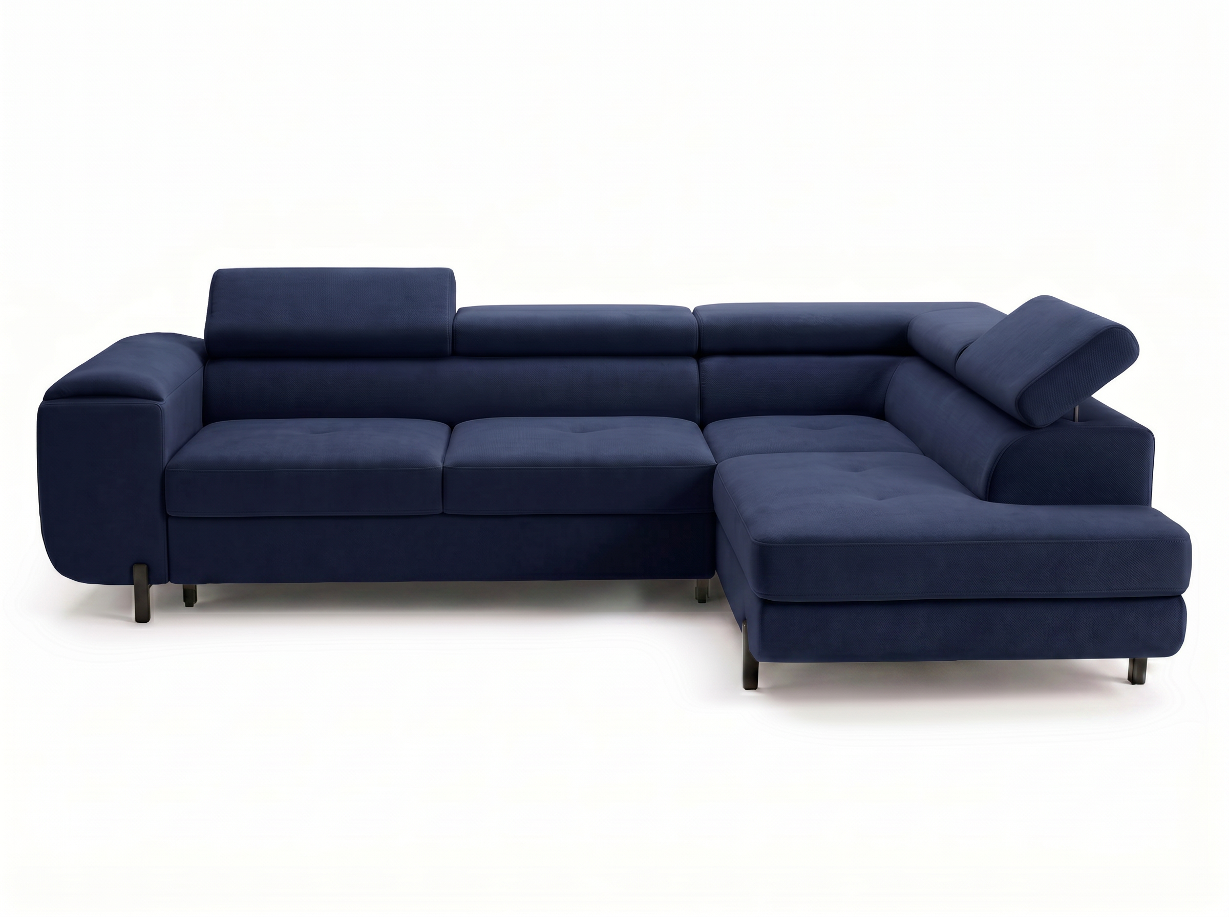 Canapé d'angle convertible Iéna – Velours bleu – photo 1