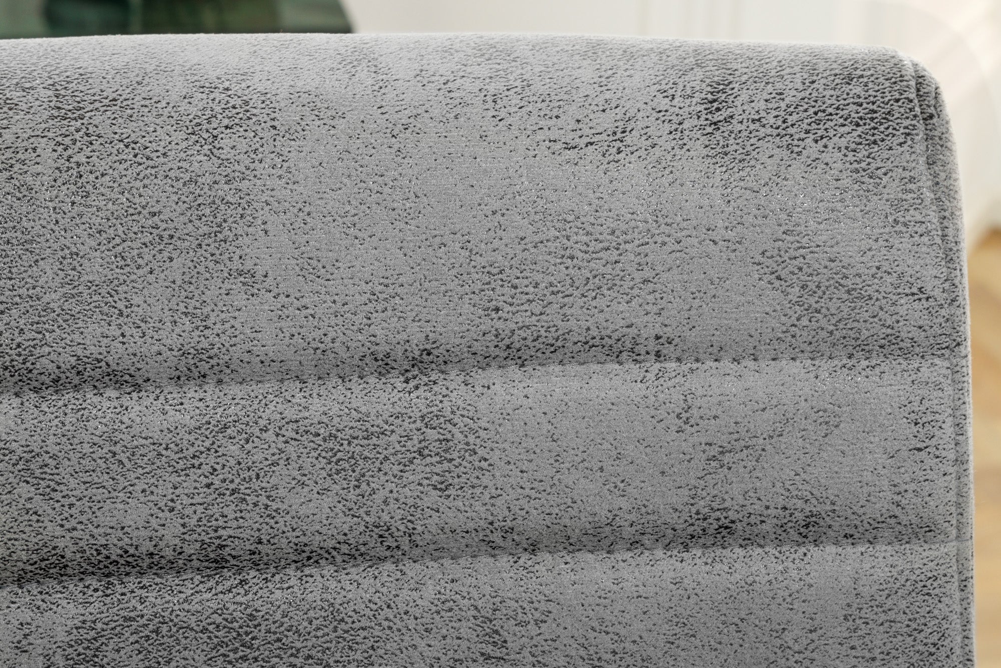 Lote de 2 sillas cantilever industriales LOFT vintage de microfibra gris con reposabrazos de acero inoxidable