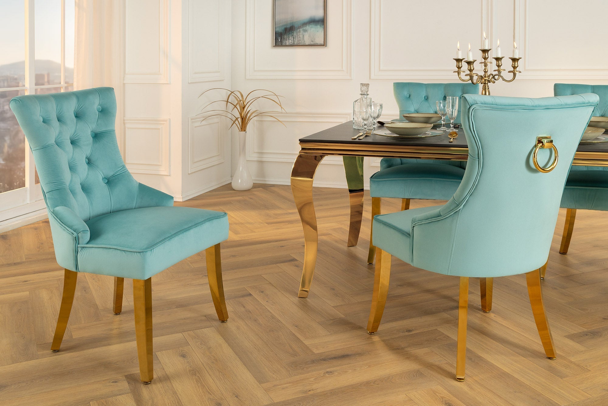 silla-chesterfield-castle-velours-azul-acero inoxidable-pies-oro-con-mango-confort_45844 (inv)