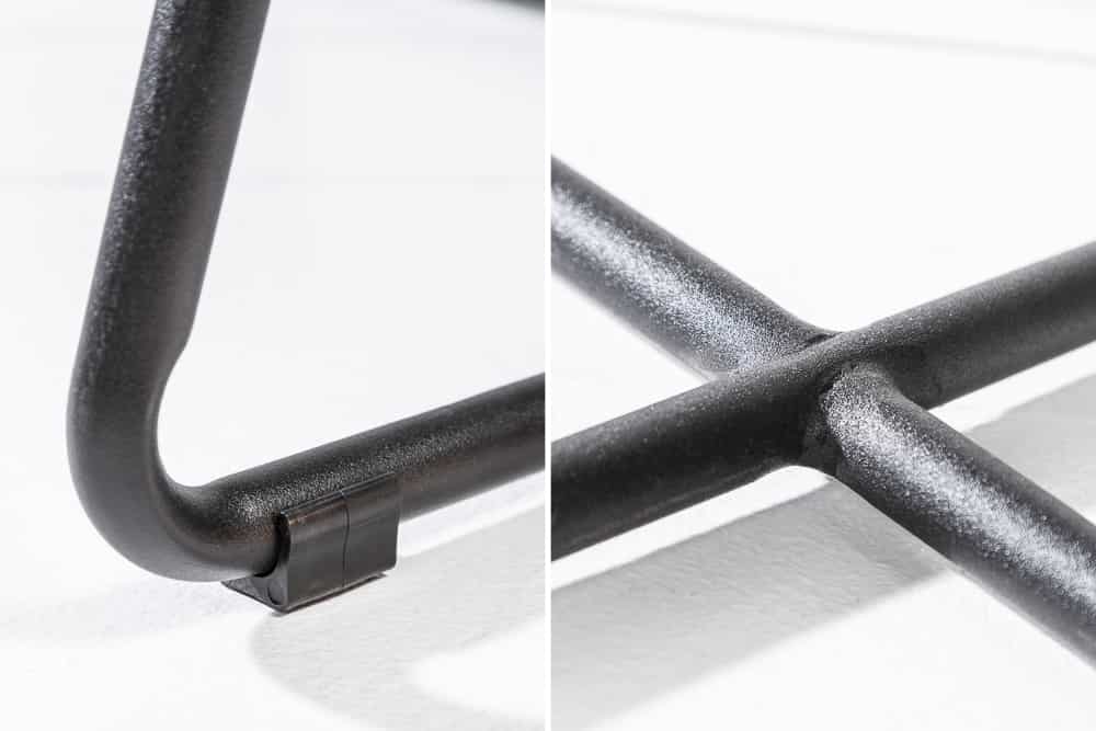 Lot de 2x chaises design exclusive LOFT microfibre vintage taupe avec accoudoir