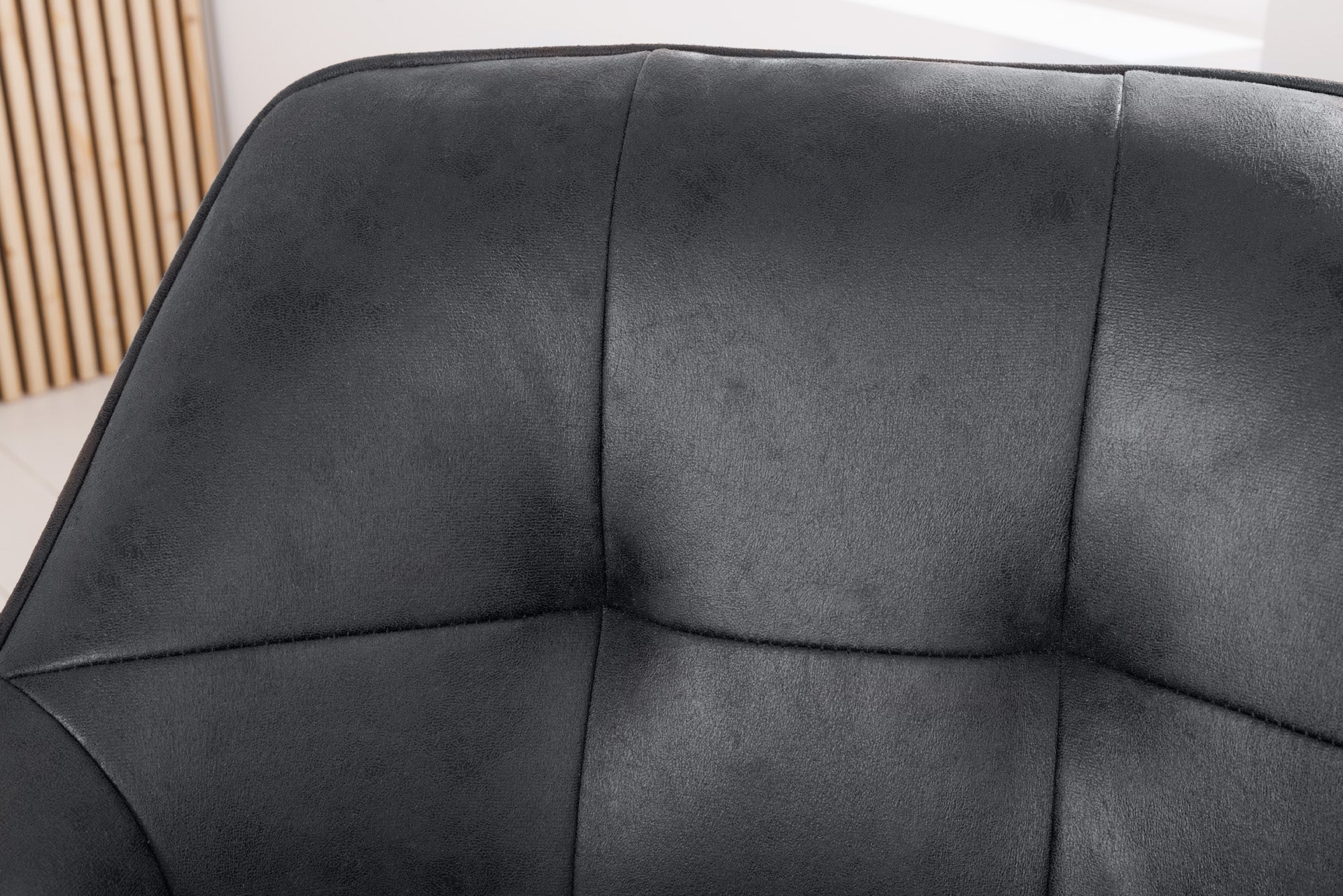 Lot de 2x chaises design LOFT gris antique en microfibre pivotante en bois de hêtre massif avec accoudoirs