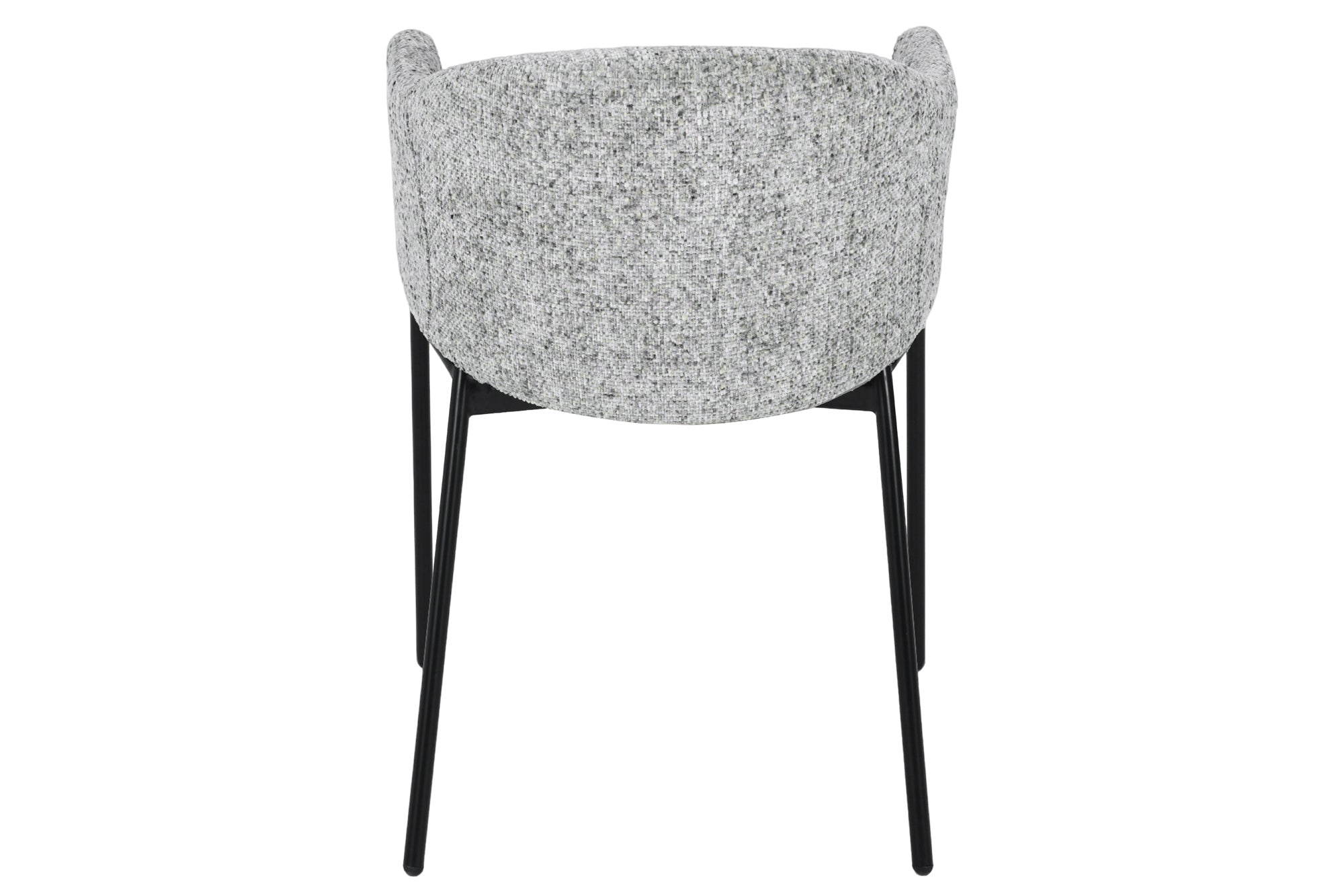 Lote de 2x sillas de diseño NOBLESSE chenilla gris estructura de metal negro