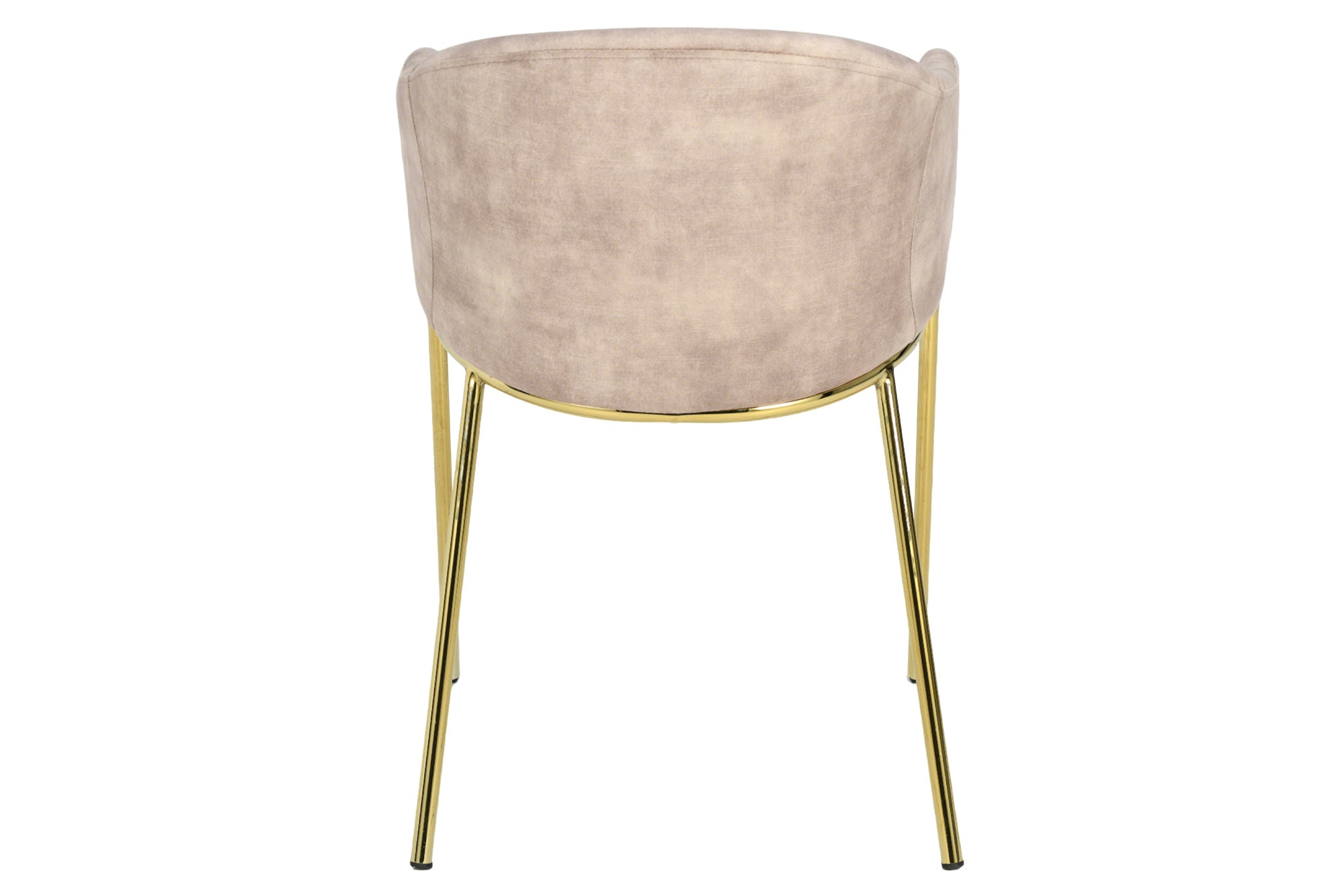 Lote de 2 sillas de diseño NOBLESSE, terciopelo beige champán, estructura de metal cromado dorado