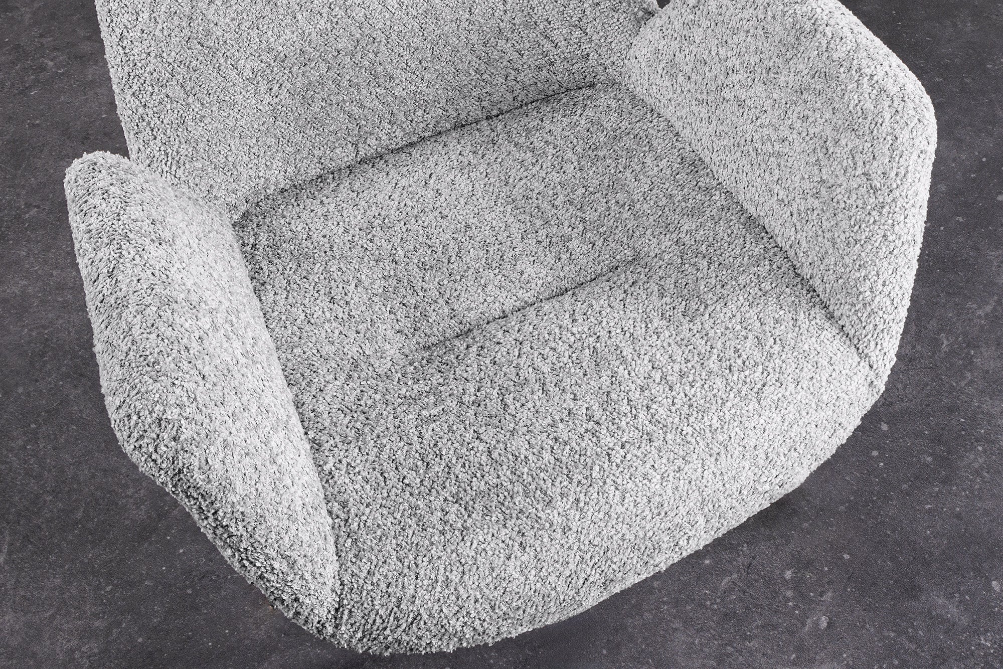 Lote de 2 sillas giratorias de diseño gris BALTIC con patas y reposabrazos de roble natural macizo