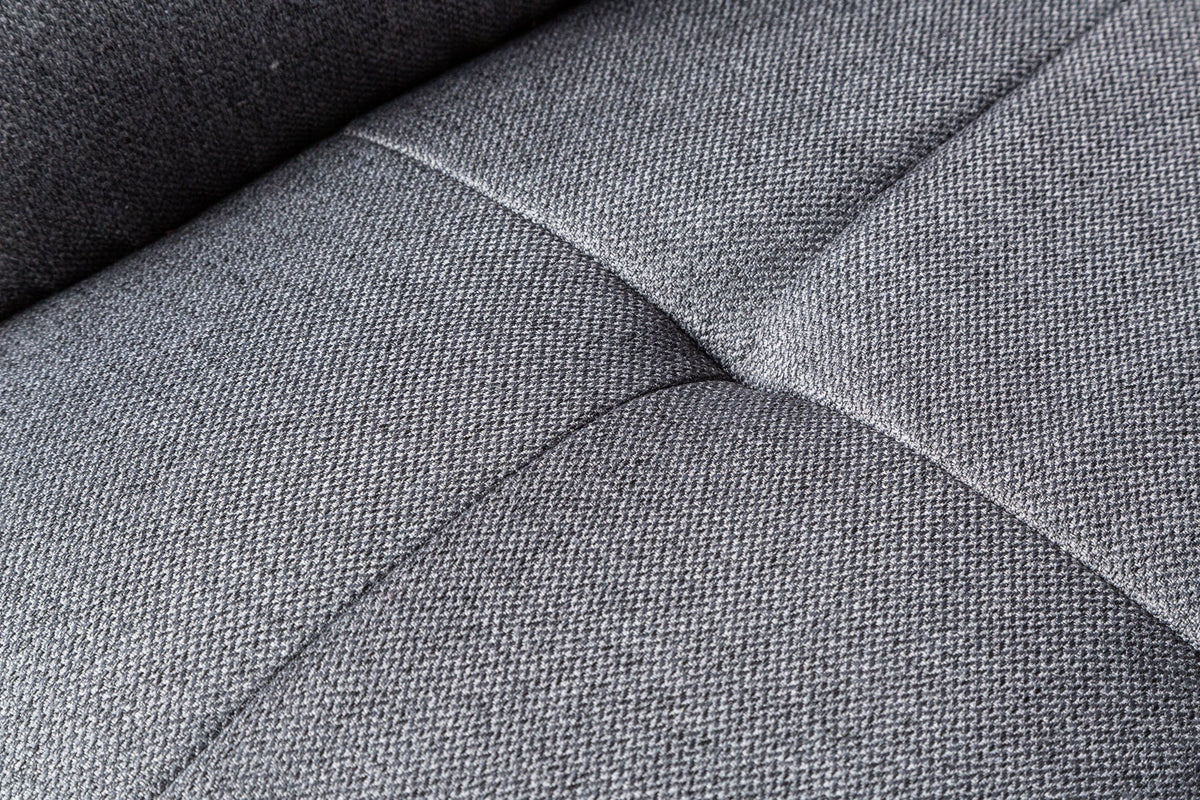 Chaise design pivotante MR. LOUNGER gris anthracite microfibre tissu plat avec accoudoir
