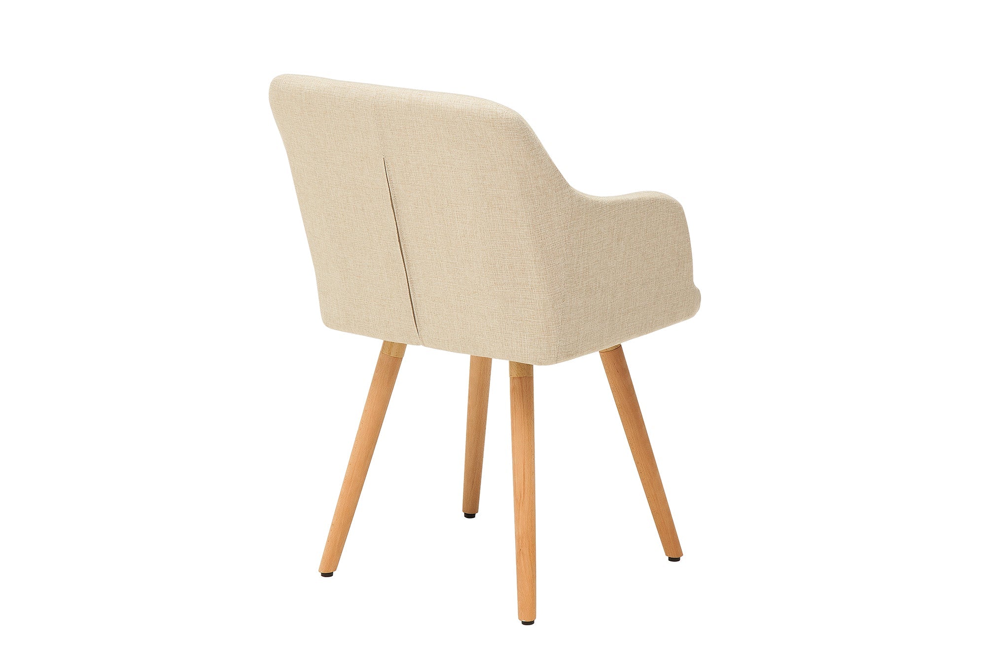 Lote de 2x SCANDINAVIA MEISTERSTÜCK sillas de diseño retro beige con reposabrazos