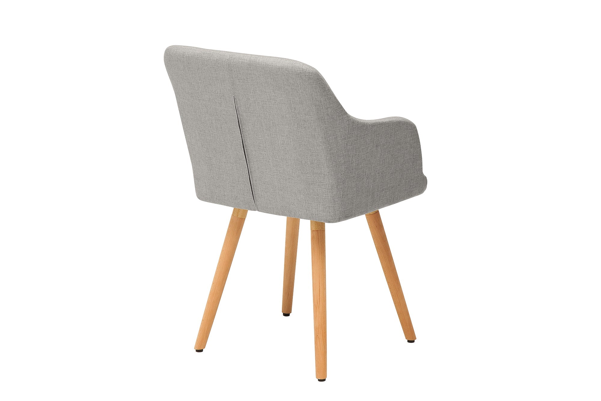 Juego de 2x sillas de diseño retro SCANDINAVIA MEISTERSTÜCK en gris claro con reposabrazos