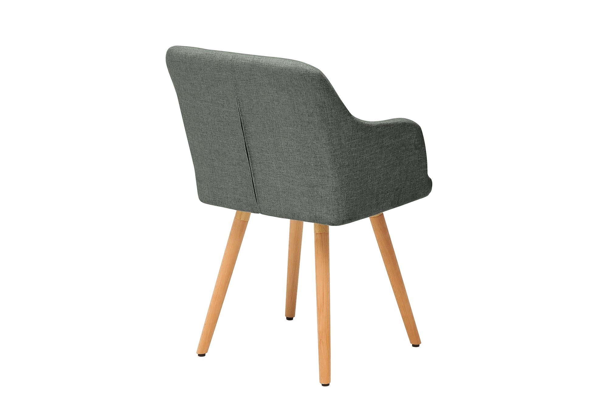 Juego de 2x sillas de diseño retro SCANDINAVIA MEISTERSTÜCK, gris con reposabrazos