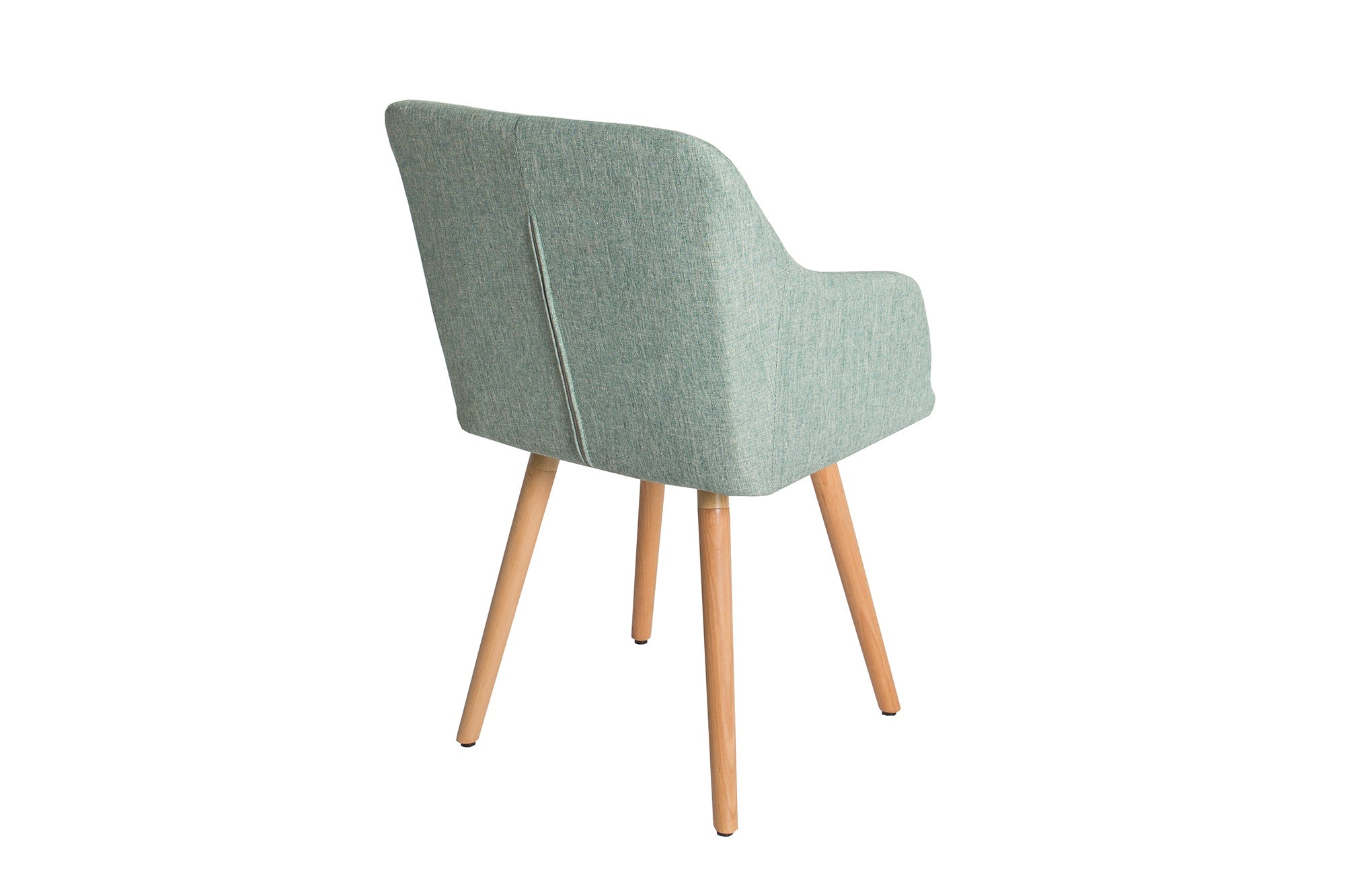 Juego de 2 sillas SCANDINAVIA MEISTERSTÜCK de diseño retro en verde salvia con reposabrazos