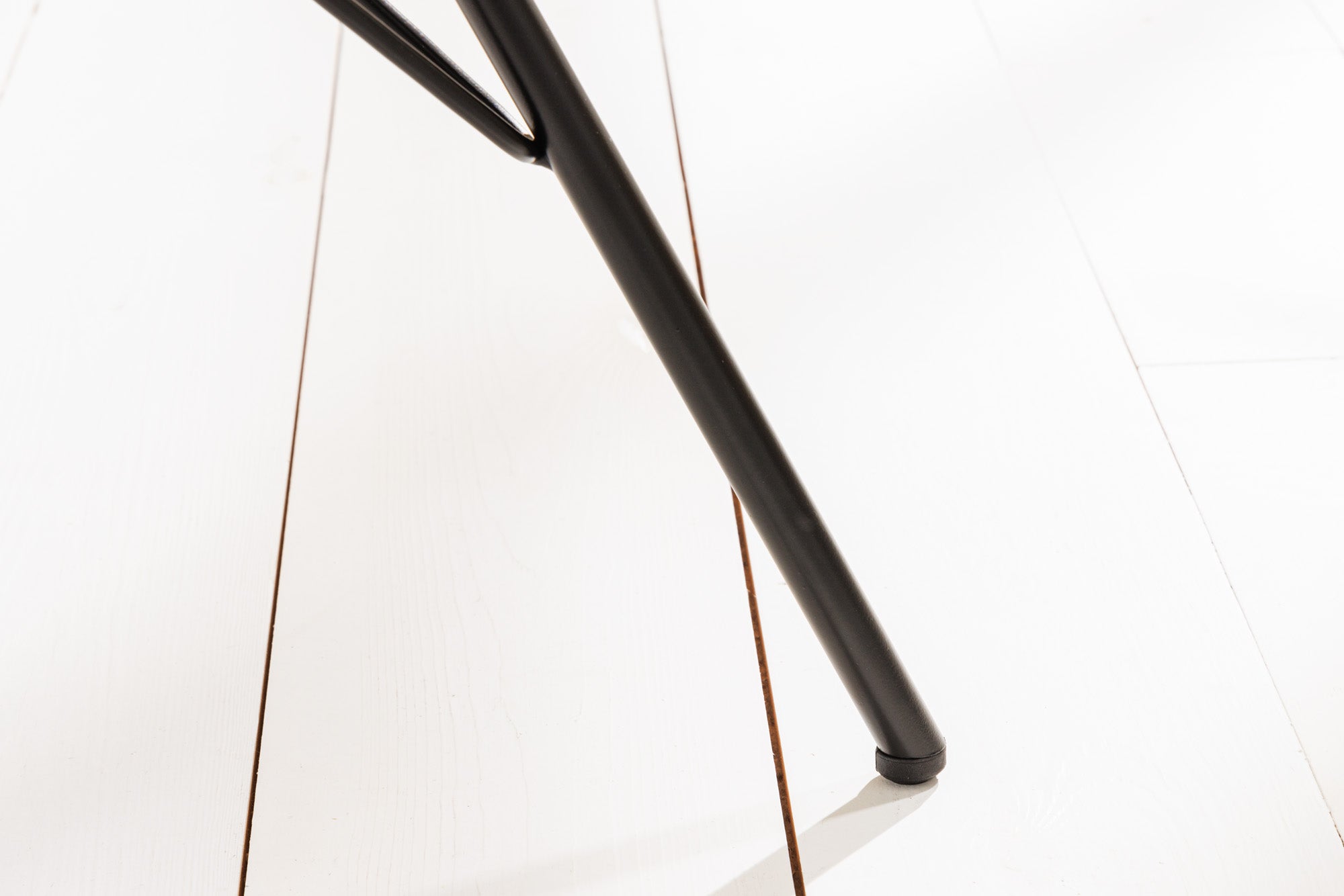 Lot de 2x chaises design SCANDINAVIA MEISTERSTÜCK crème Bouclé pieds métal noir