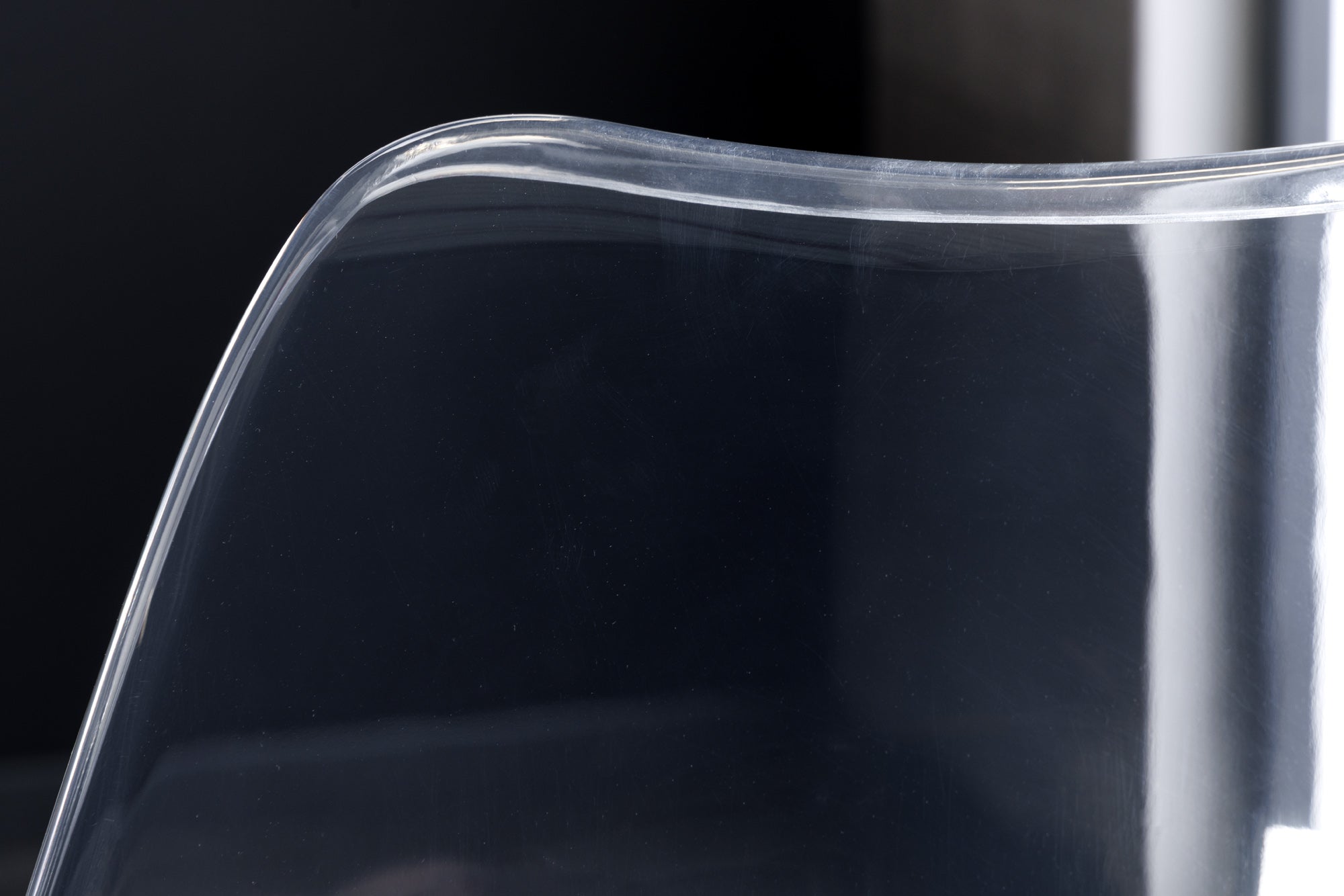 Juego de 2 sillas de diseño SCANDINAVIA MEISTERSTÜCK de plástico blanco transparente y madera de haya natural