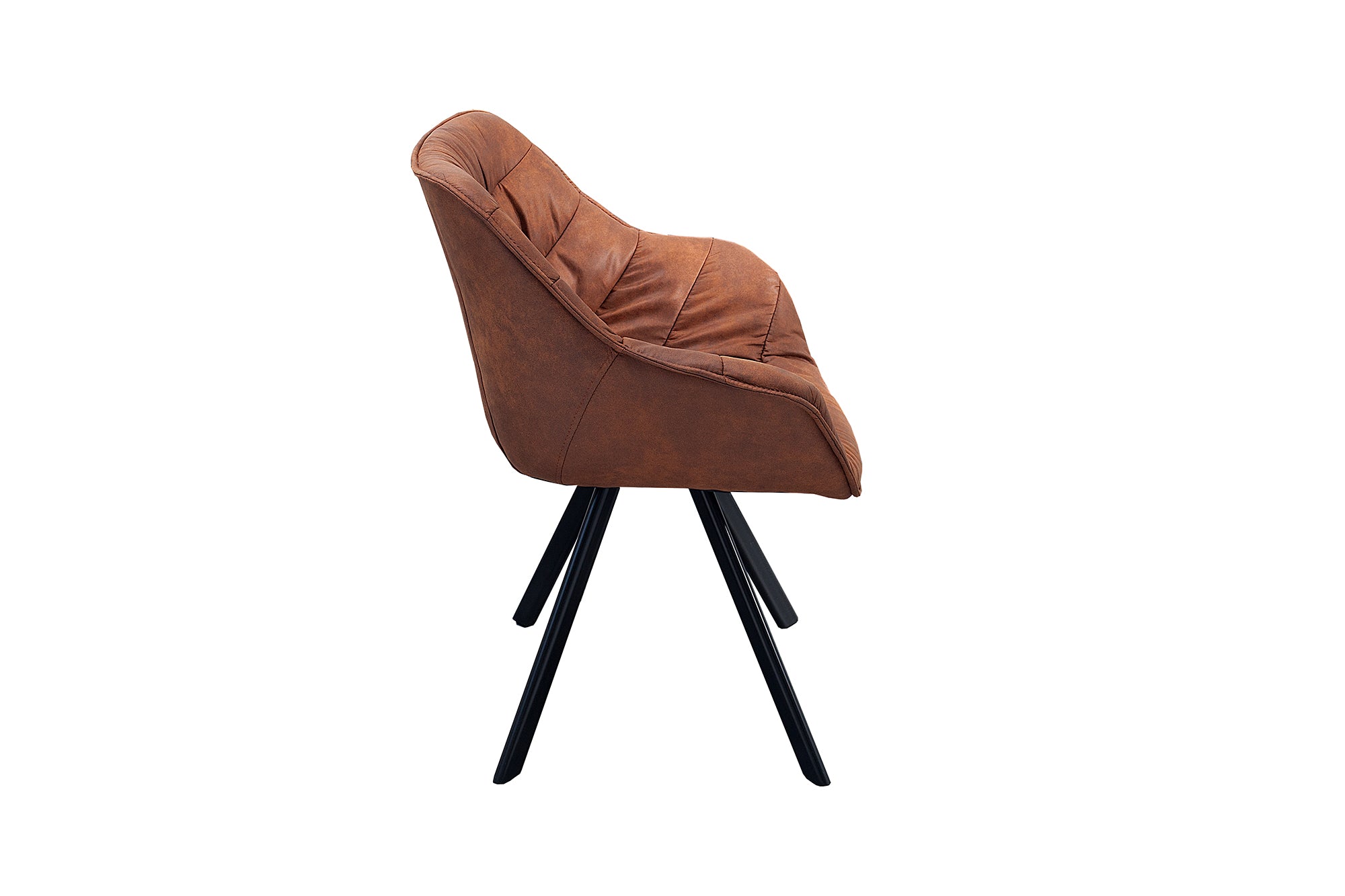 THE DUTCH COMFORT silla de diseño marrón antiguo de estilo retro con reposabrazos