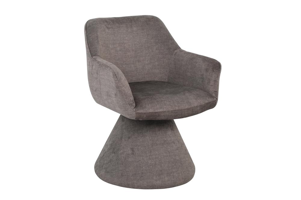 Chaise pivotante AMBIENTO gris Vogue Velours Samt 180° avec Auto-Return chaise rembourrée