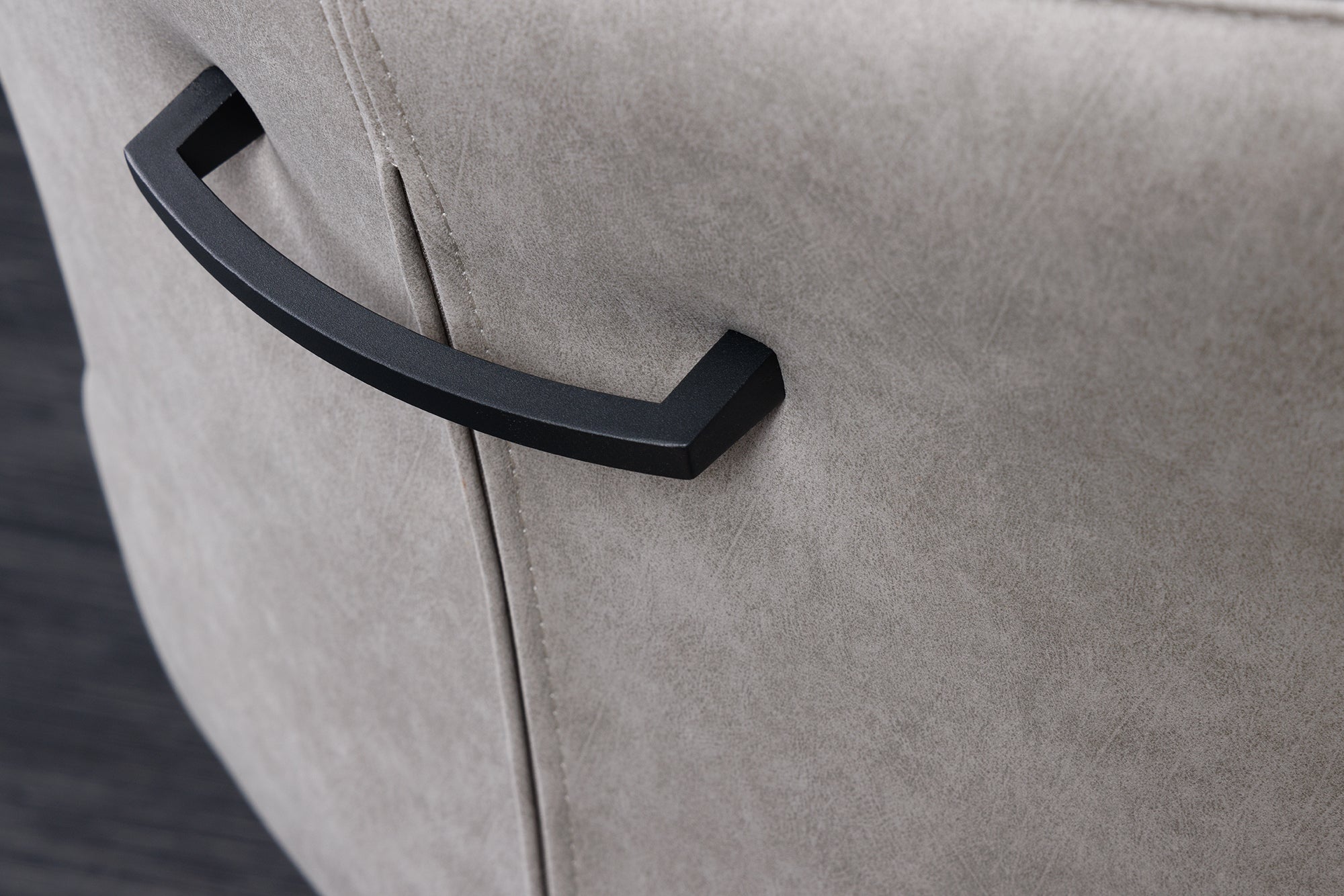 Lote de 2x sillas giratorias de diseño ALPINE gris reposabrazos gris claro patas de metal negro