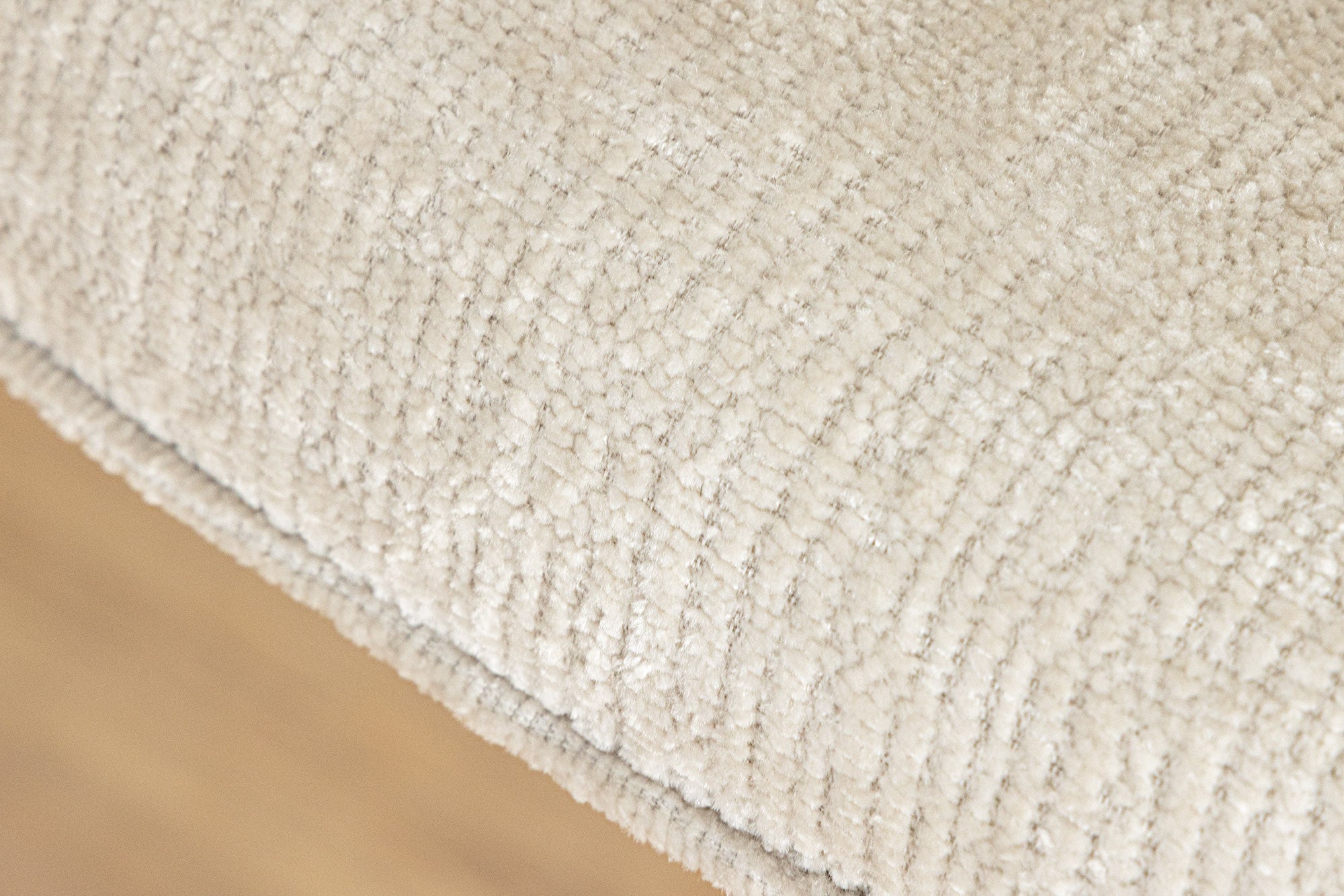 Lote de 2 sillas giratorias retro AVIGNON de chenilla beige con patas de metal negro