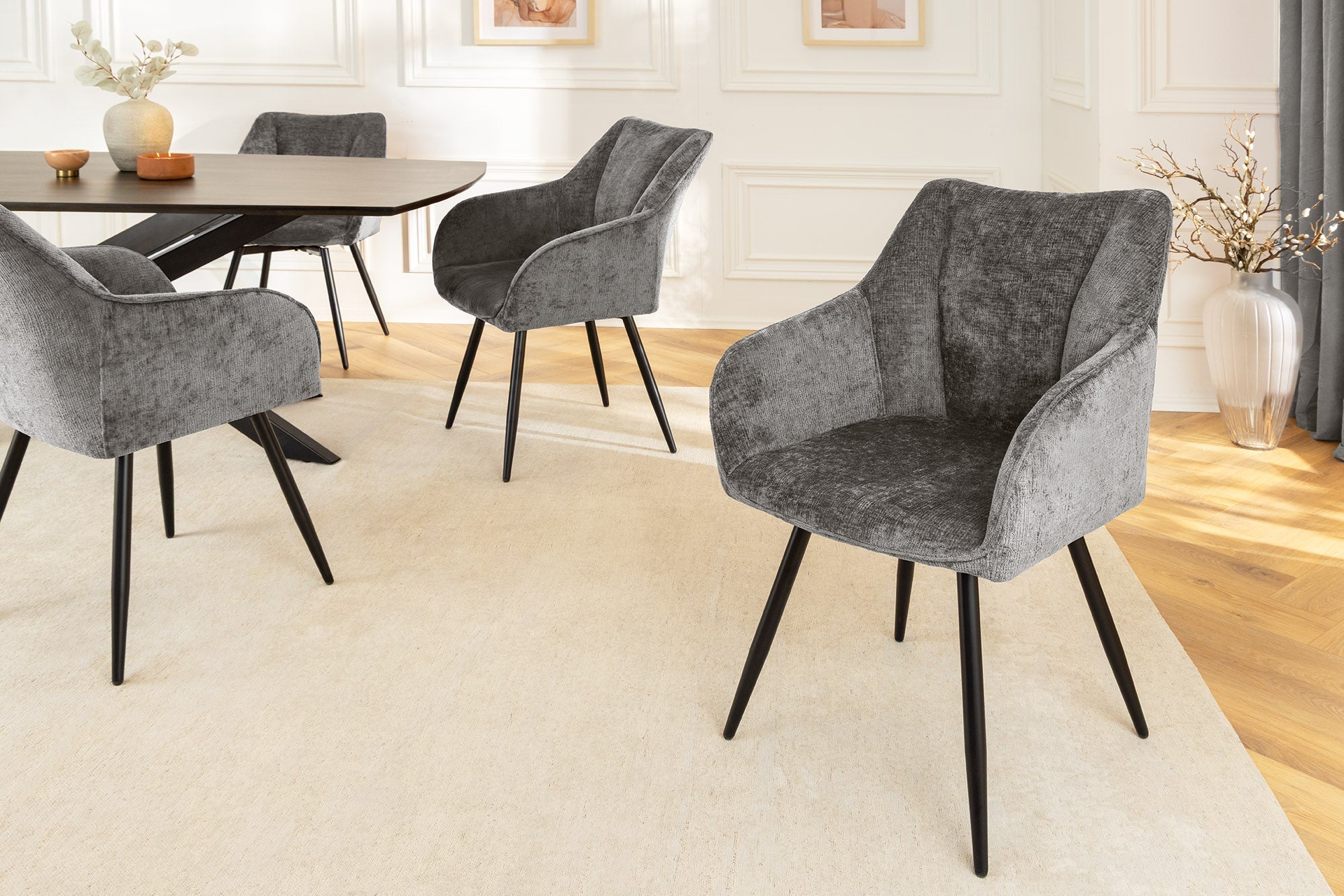 chaise-pivotante-retro-avignon-chenille-grise-pieds-metal-noir_46469 (inv)