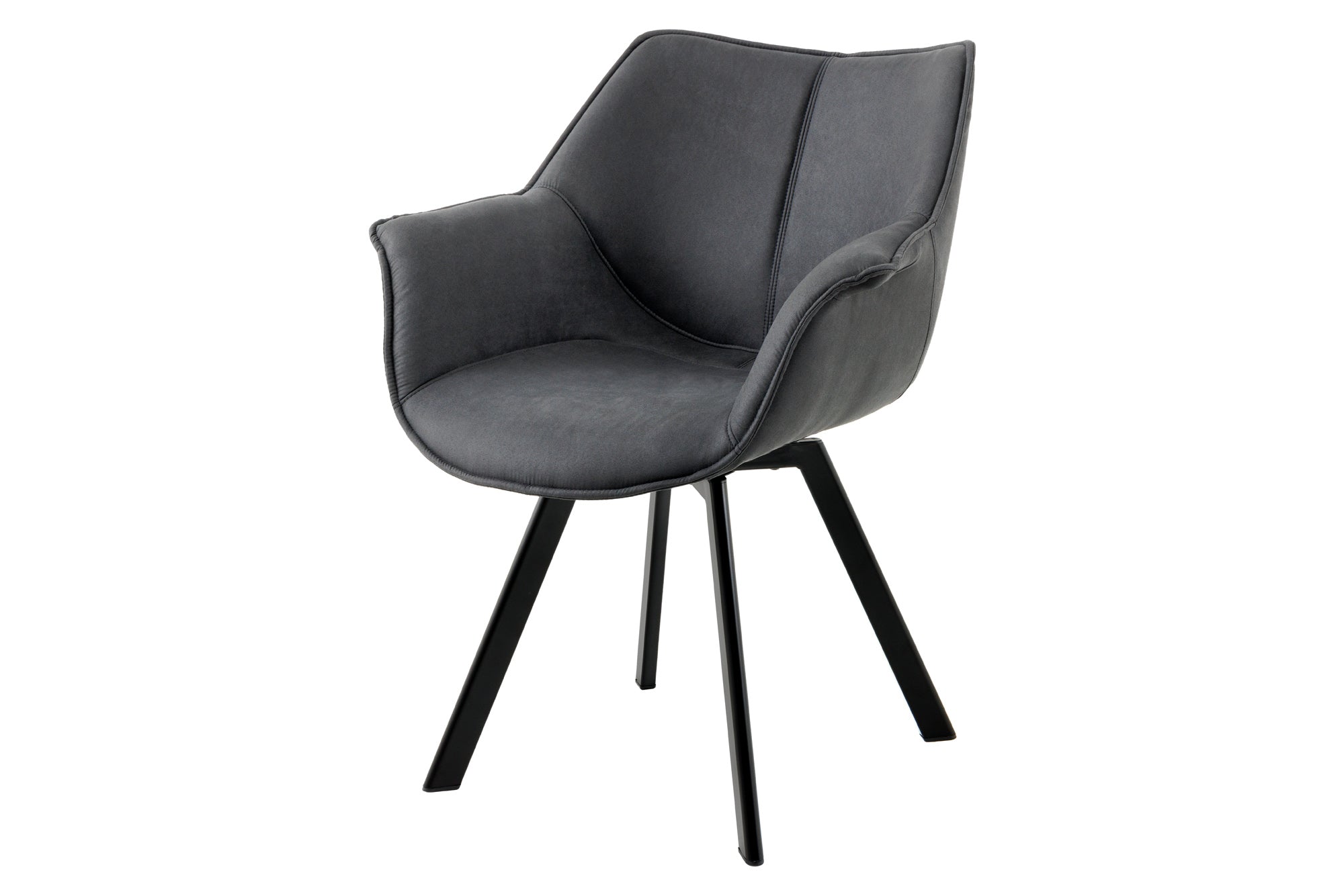 sillón giratorio-holandés-retro-en-microfibra-gris-antiguo-con-apoyabrazos-diseño-moderno_44068 (inv)