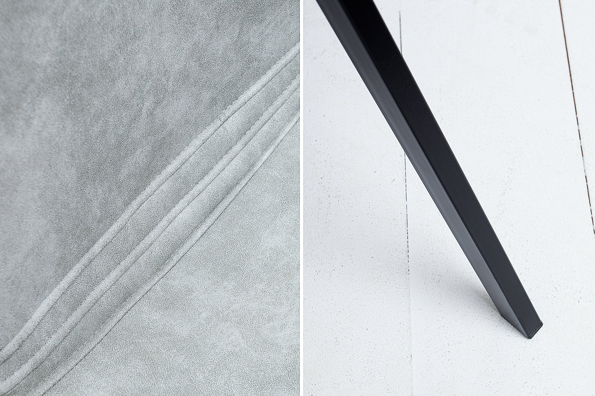 Lote de 2x SILLAS AMSTERDAM sillas retro, gris piedra, diseño clásico
