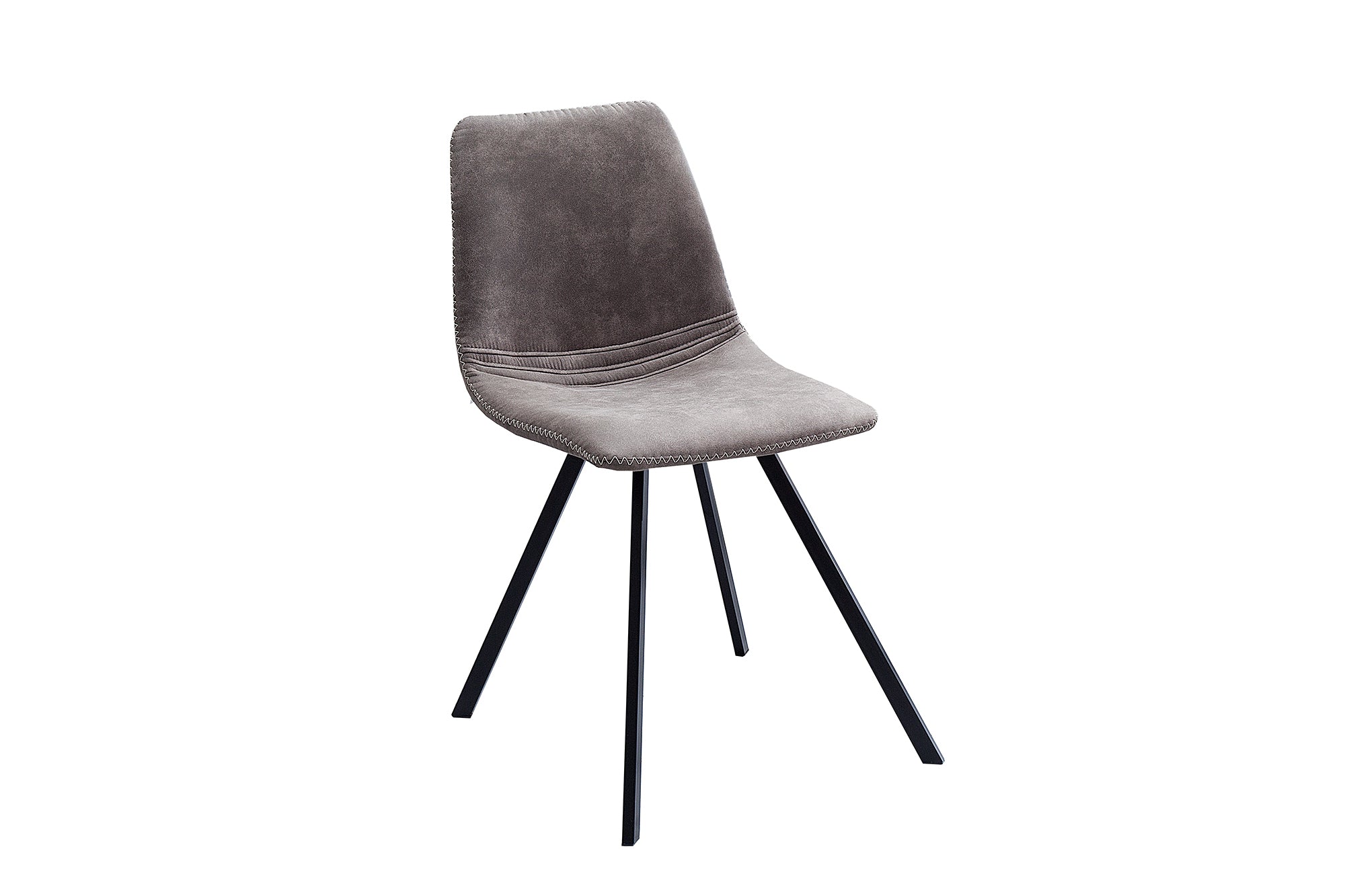 Lote de 2x SILLAS AMSTERDAM sillas retro en gris topo, diseño clásico