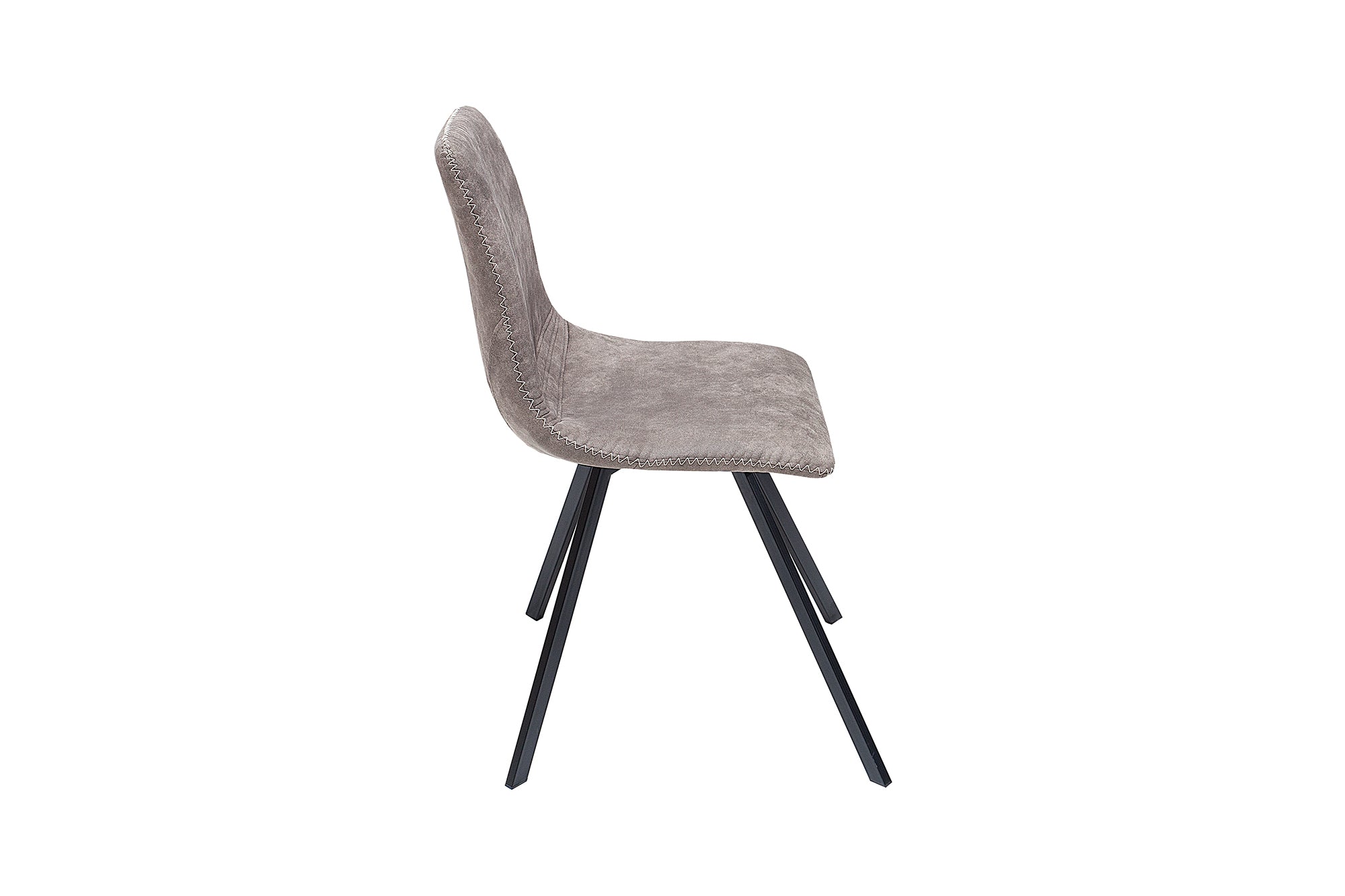 Lote de 2x SILLAS AMSTERDAM sillas retro en gris topo, diseño clásico