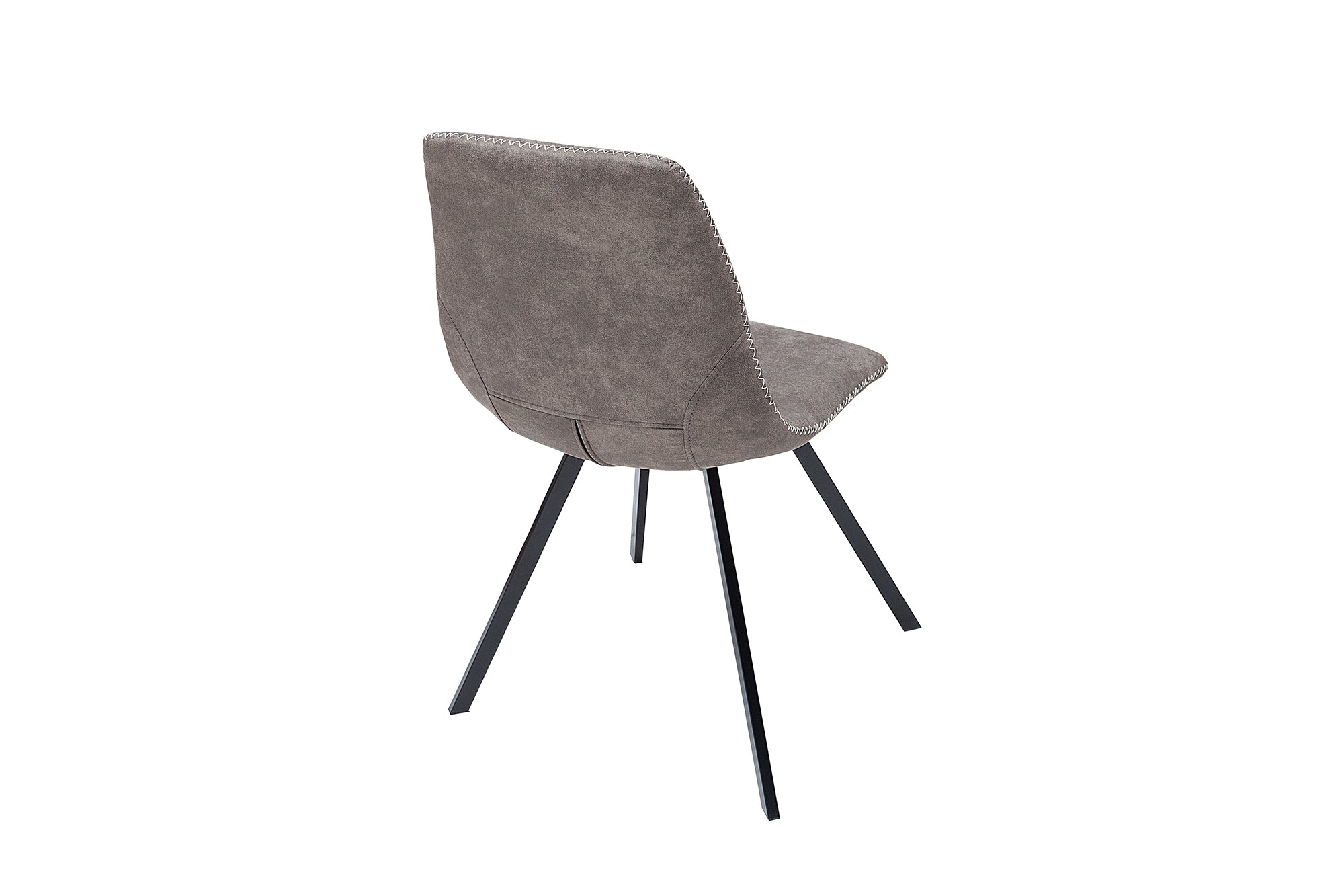 Lote de 2x SILLAS AMSTERDAM sillas retro en gris topo, diseño clásico