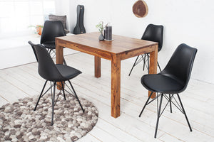 Lot de 2x chaises rétro SCANDINAVIA MEISTERSTÜCK noire