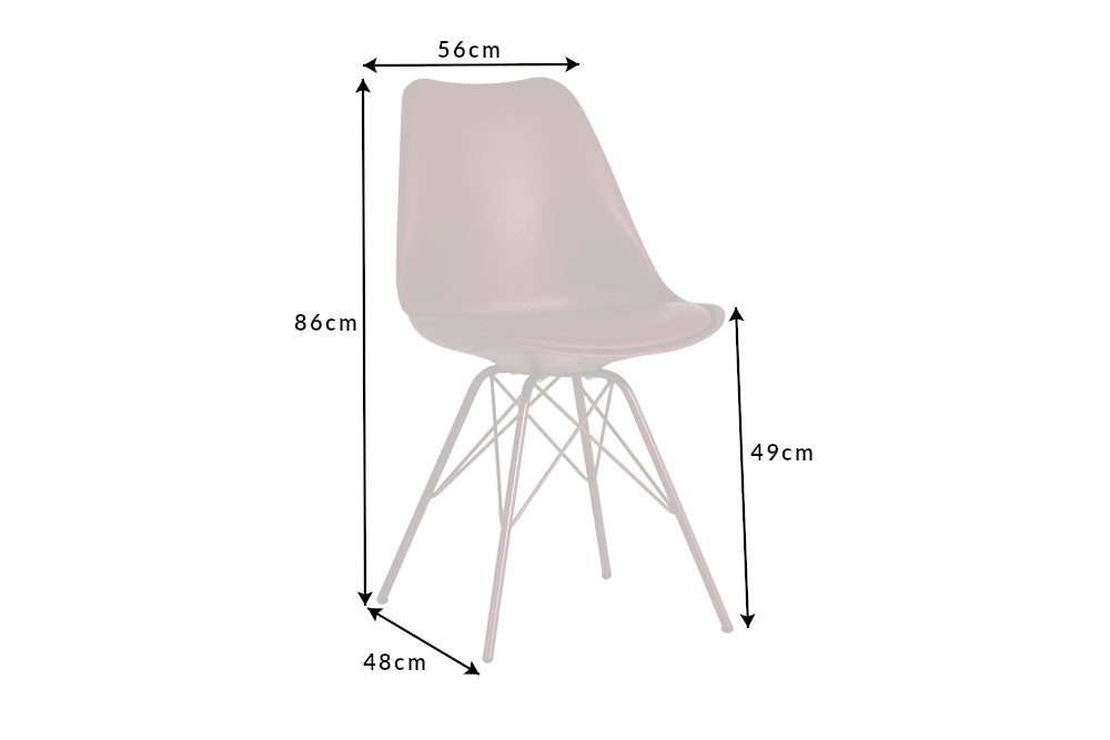 Juego de 2 sillas retro SCANDINAVIA MEISTERSTÜCK, rojas