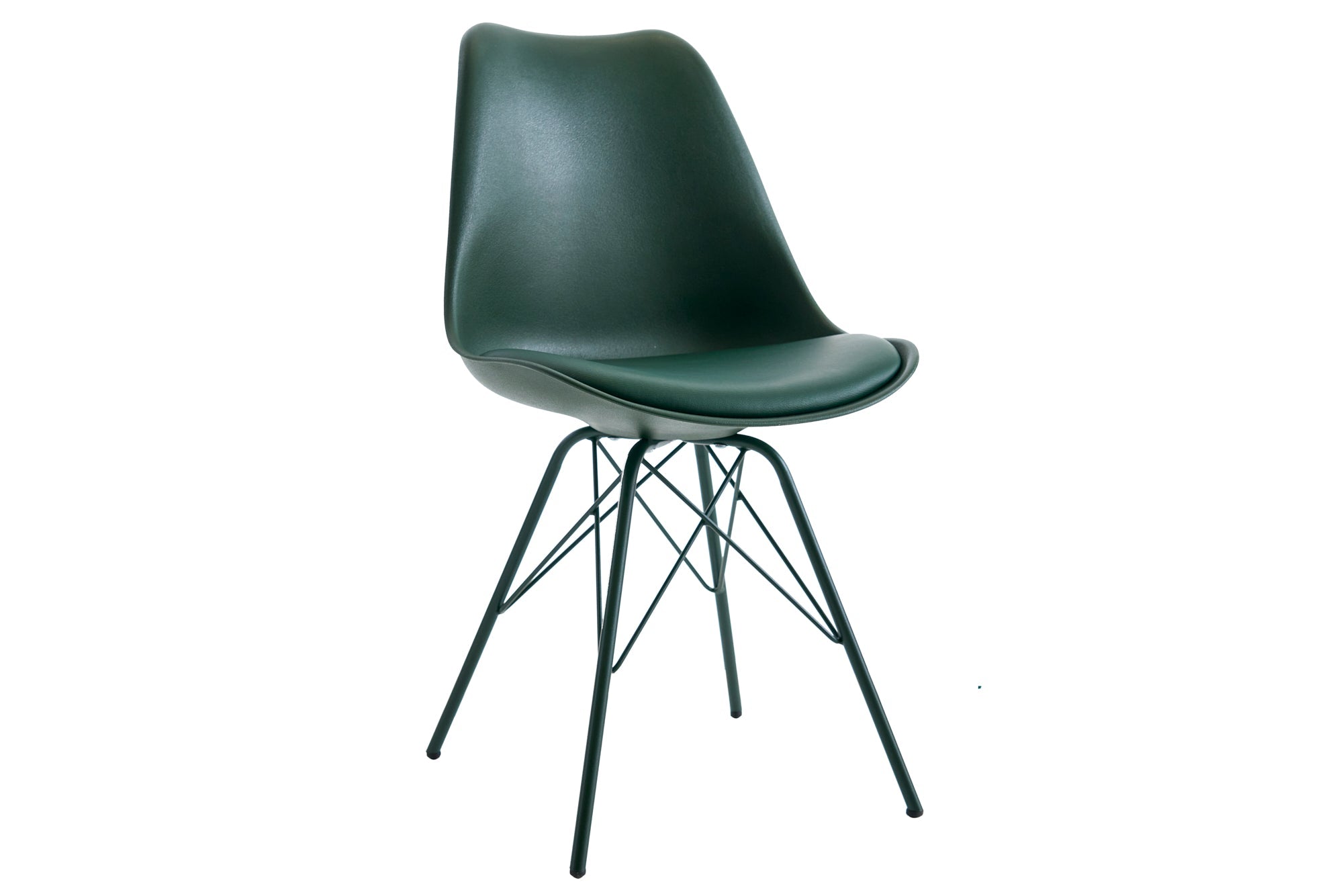 Juego de 2x sillas retro SCANDINAVIA MEISTERSTÜCK, verde oscuro