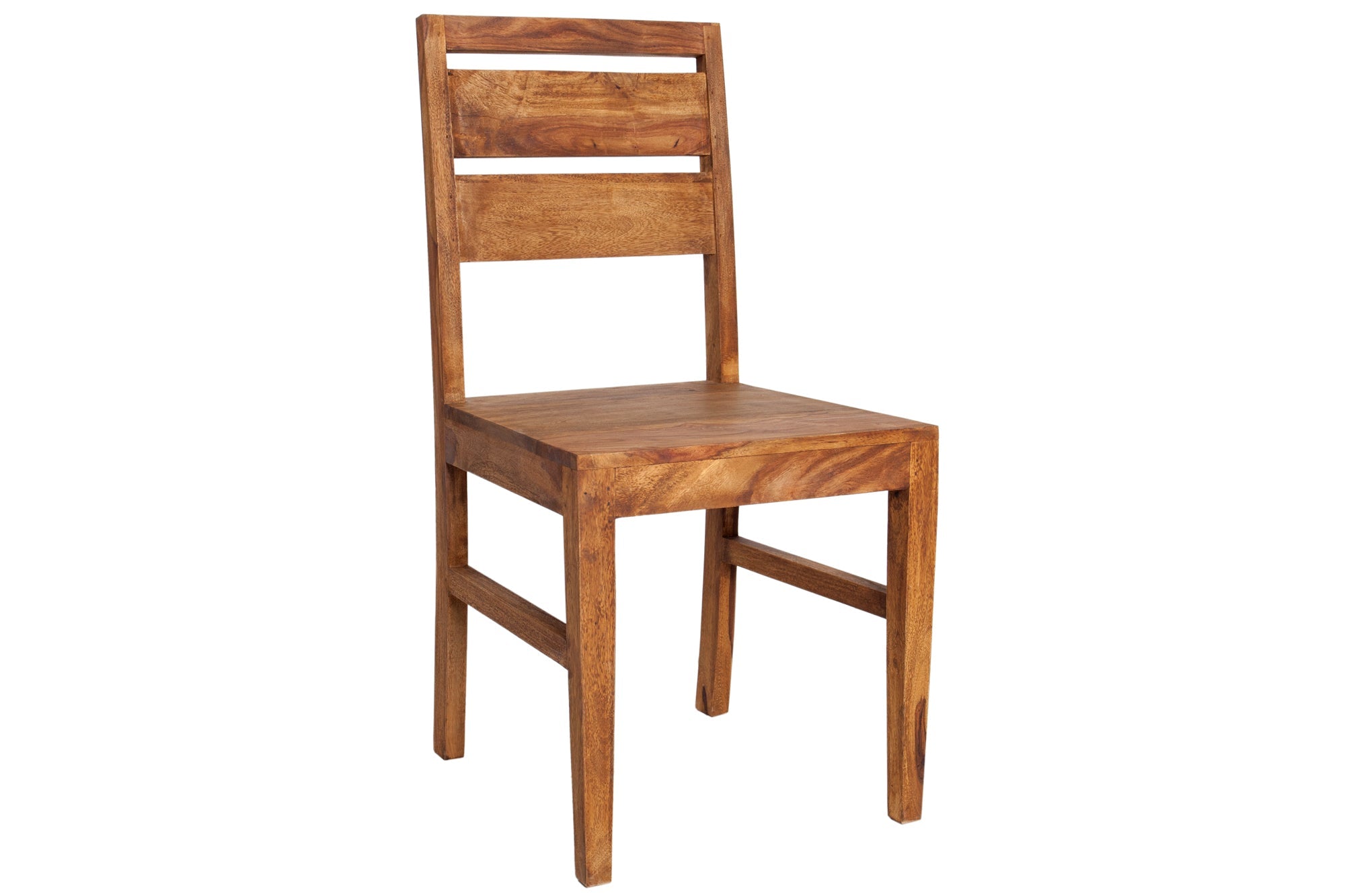 Juego de 2 sillas PURE de madera maciza Sheesham marrón acabado piedra monograno