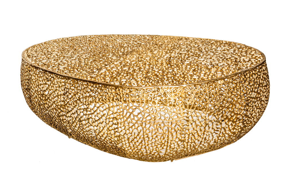 Coffee table ABSTRACT LEAF 120cm gold