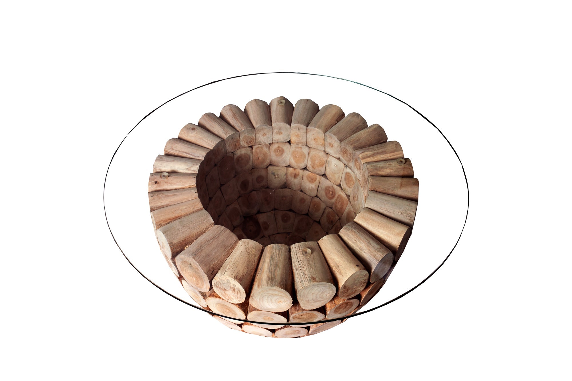 Coffee table PURE NATURE 60cm base part teak wood w/o glass plate