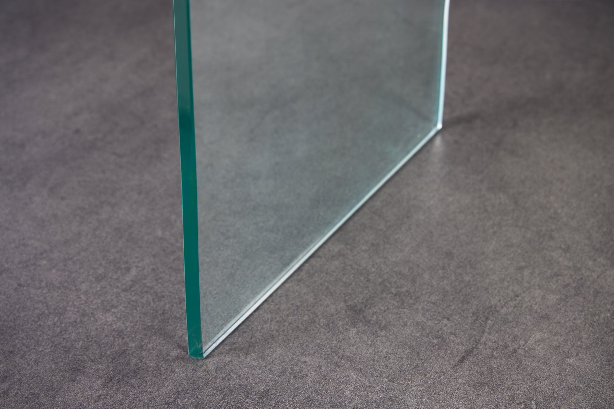 FANTOME Consola de diseño de cristal transparente de 100 cm con estante
