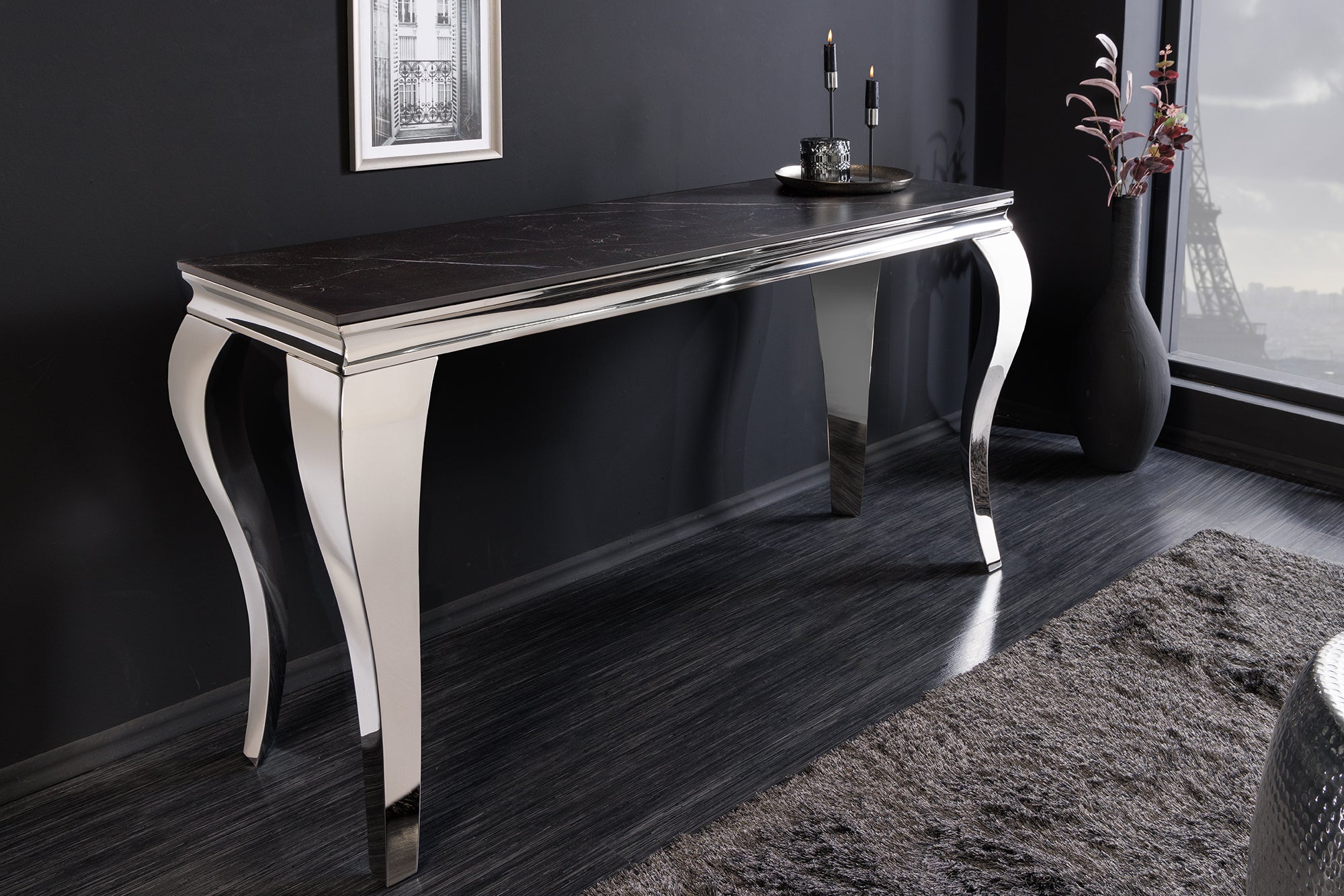 consola-diseño-moderno-barroco-140cm-negro-antracita-cromo-cerámica-mármol_44367 (inv)